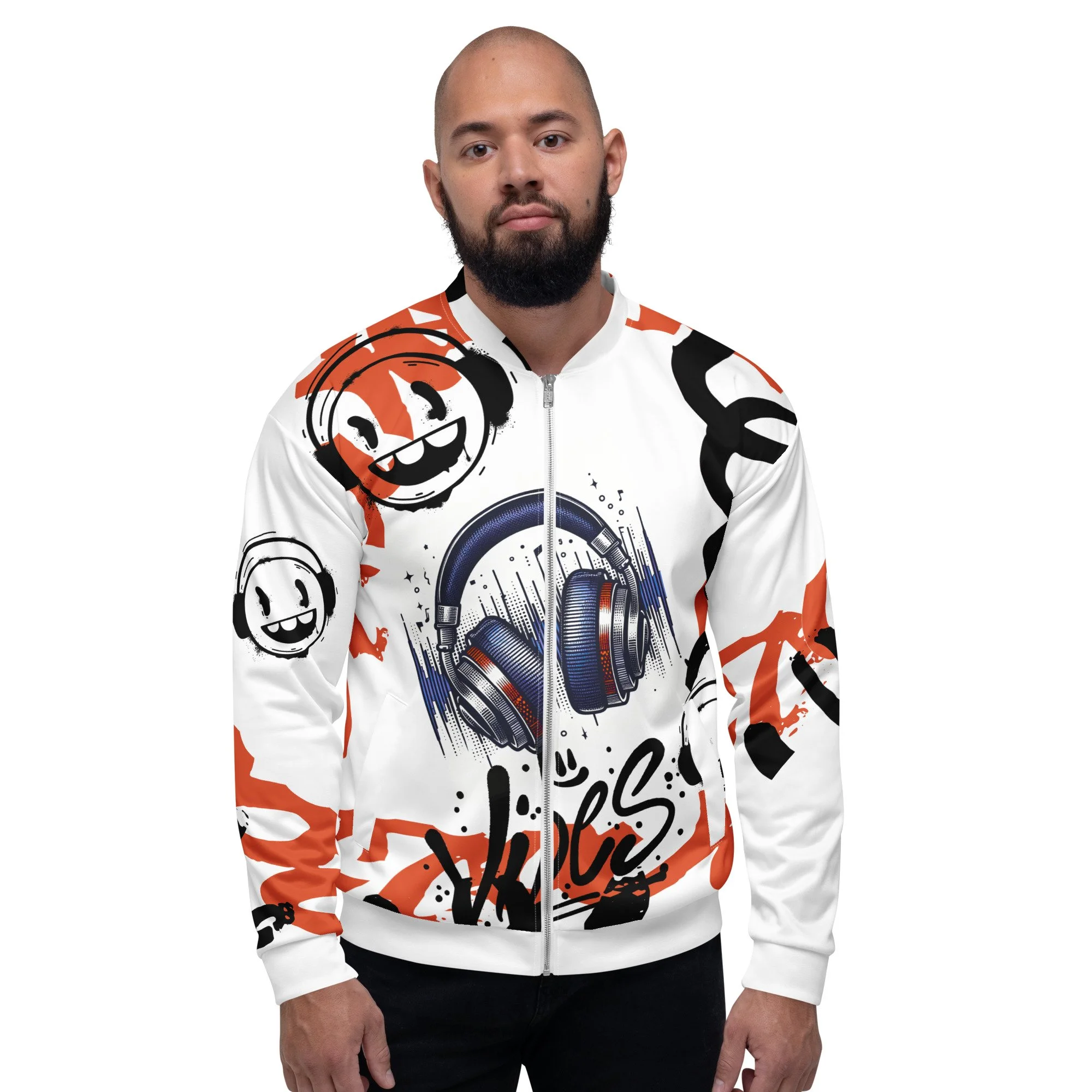 Good Vibes Headphones Bomber Jacket
