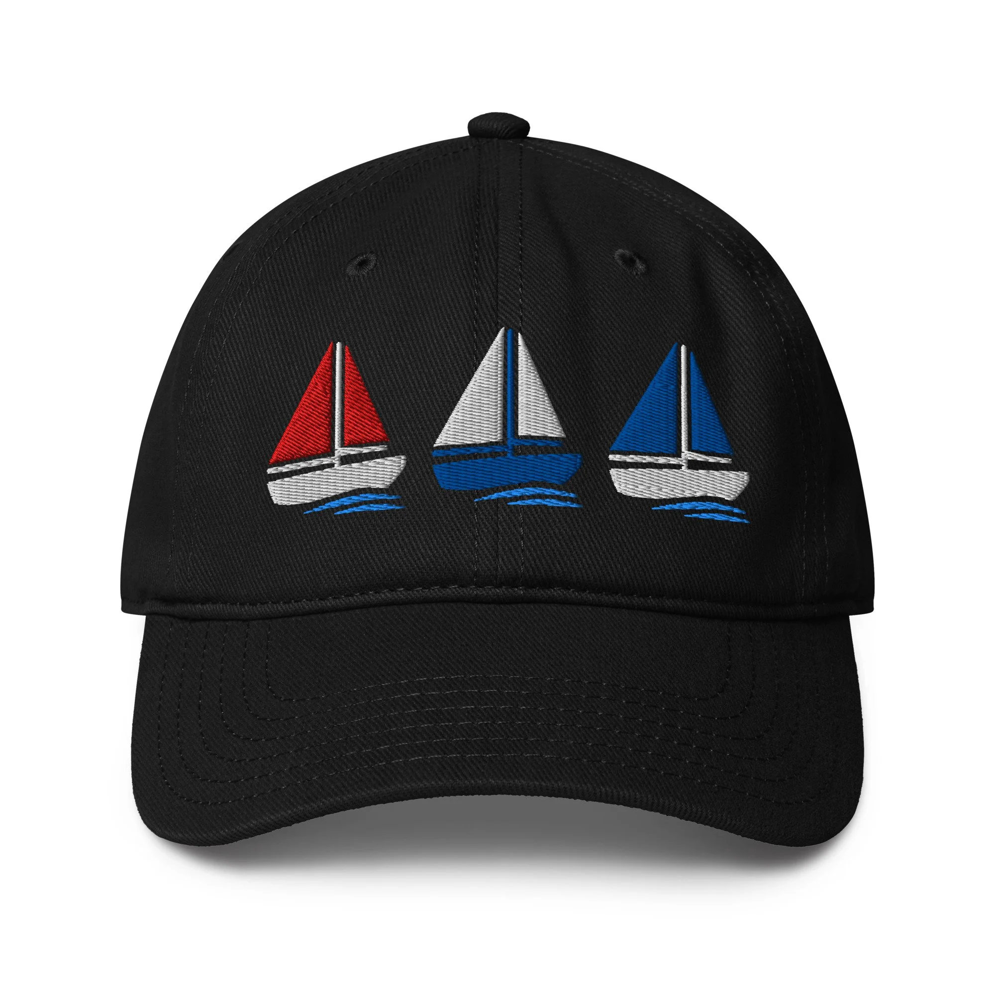 Embroidered Low-profile Sailboat Cap