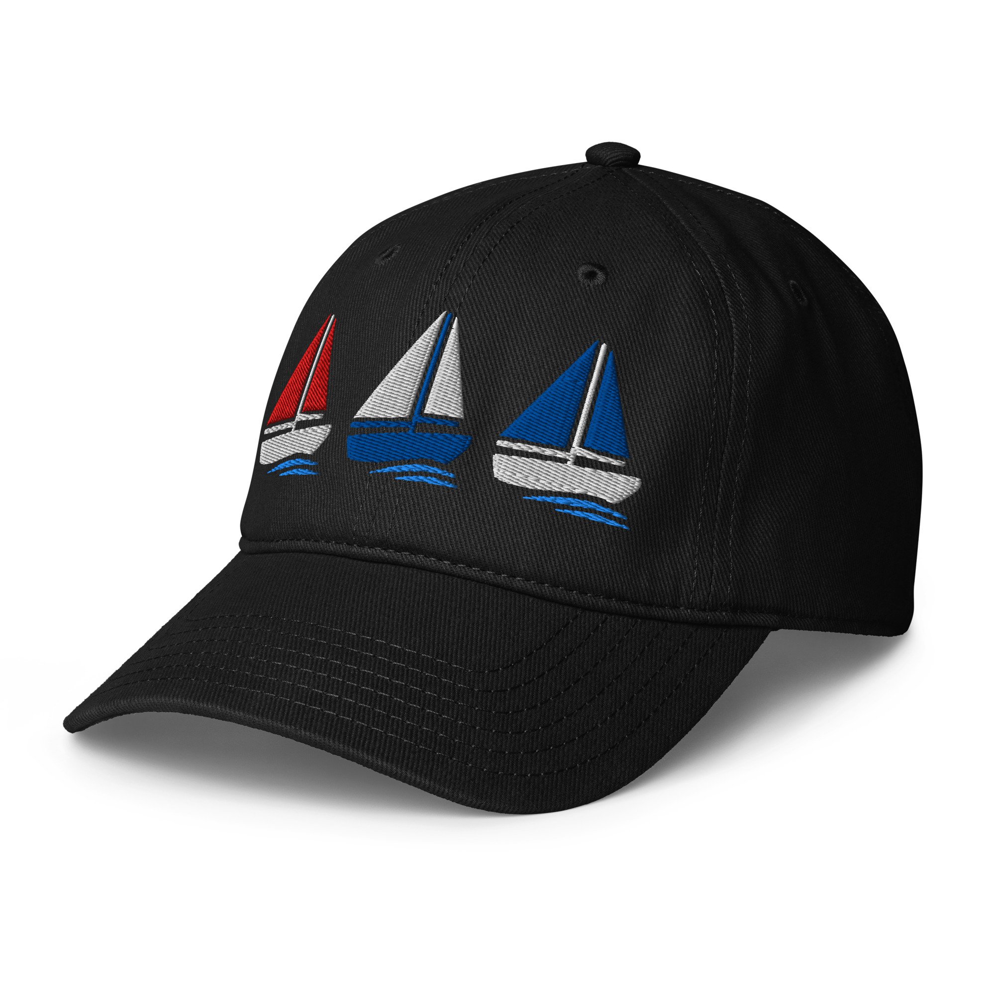 Embroidered Low-profile Sailboat Cap