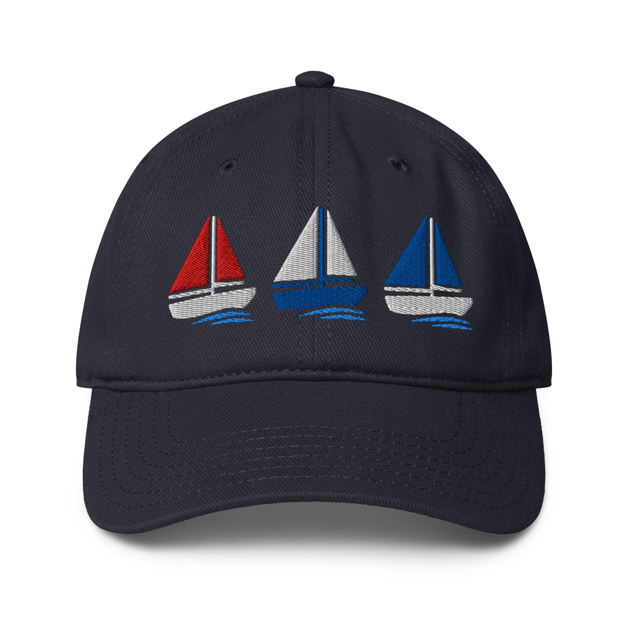 Embroidered Low-profile Sailboat Cap