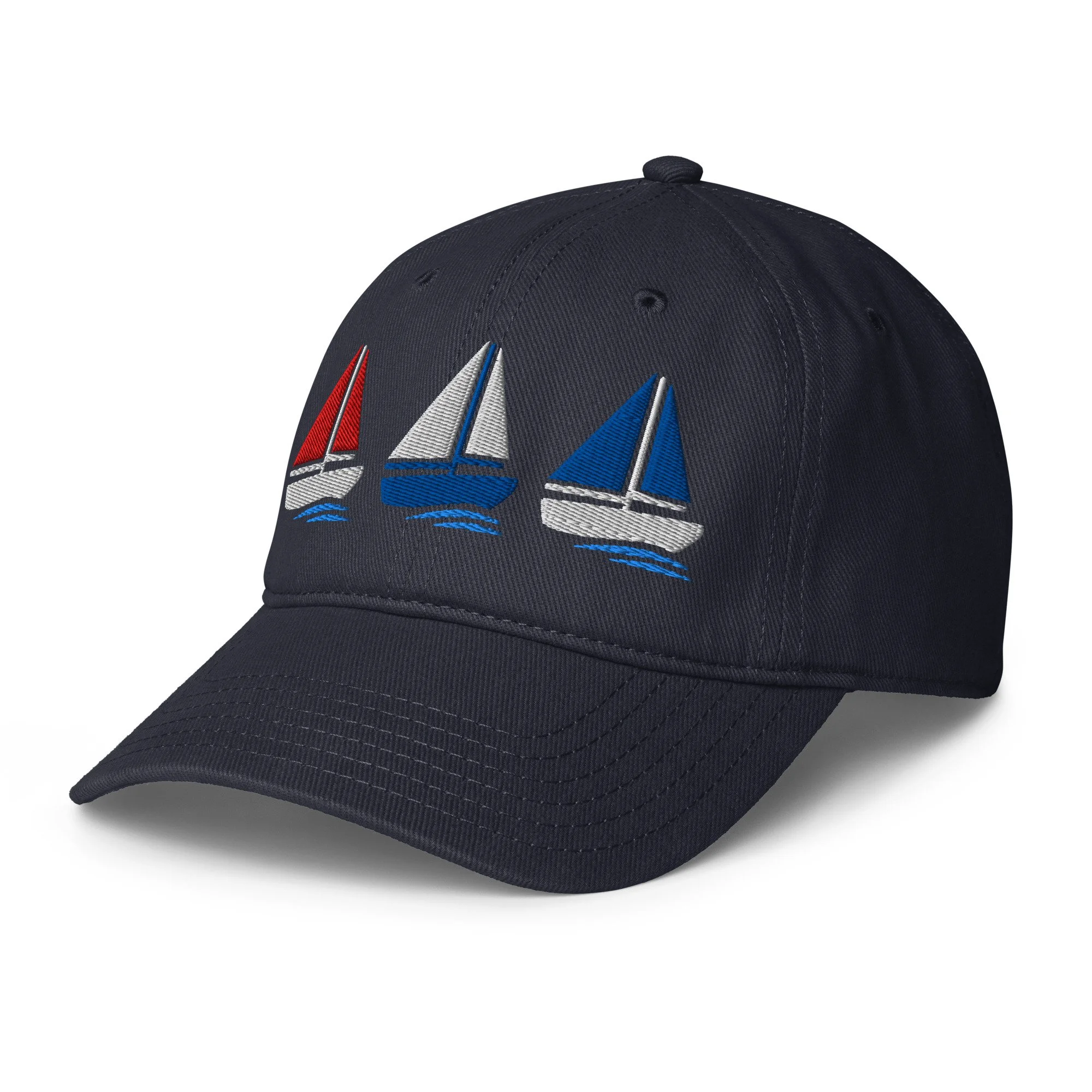 Embroidered Low-profile Sailboat Cap