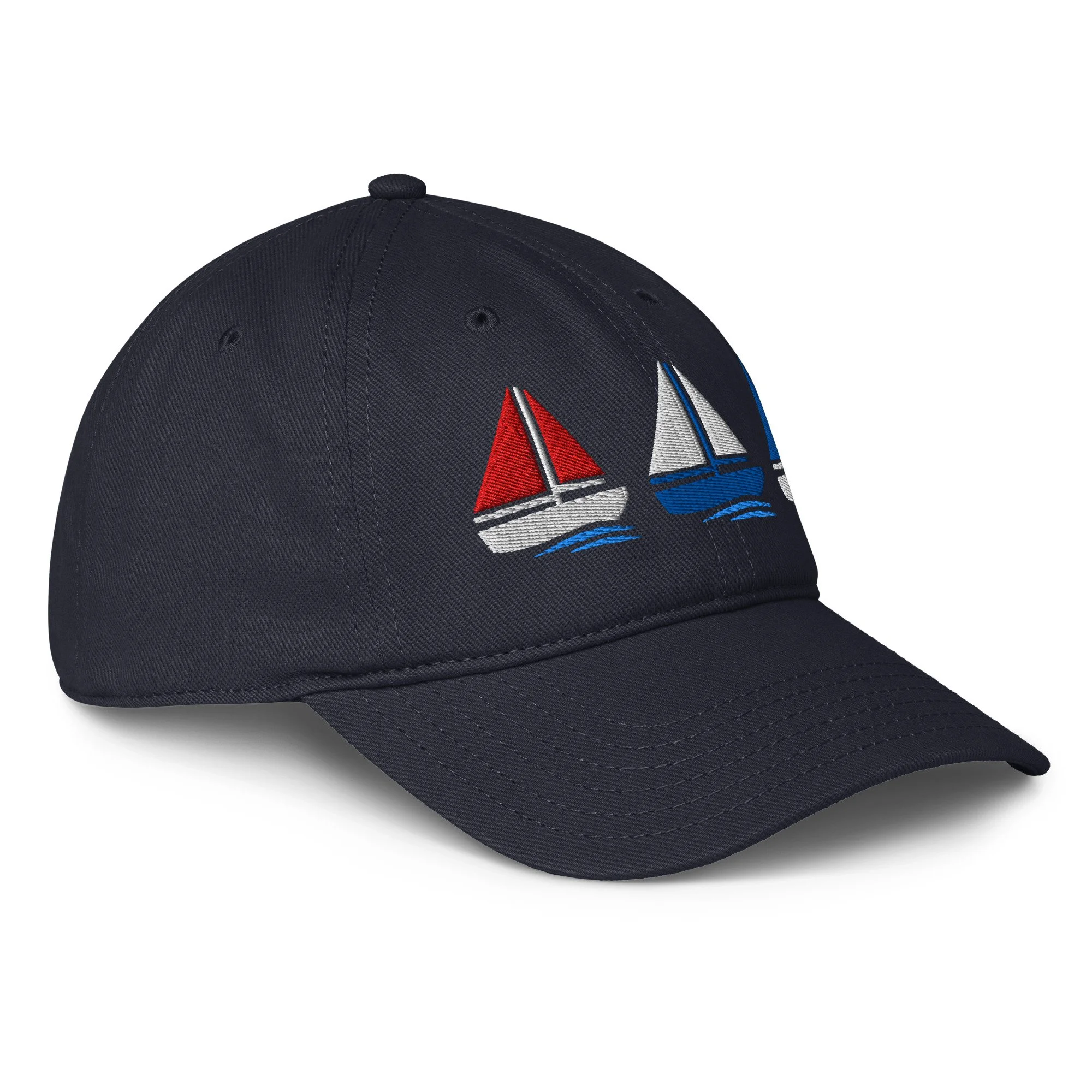 Embroidered Low-profile Sailboat Cap