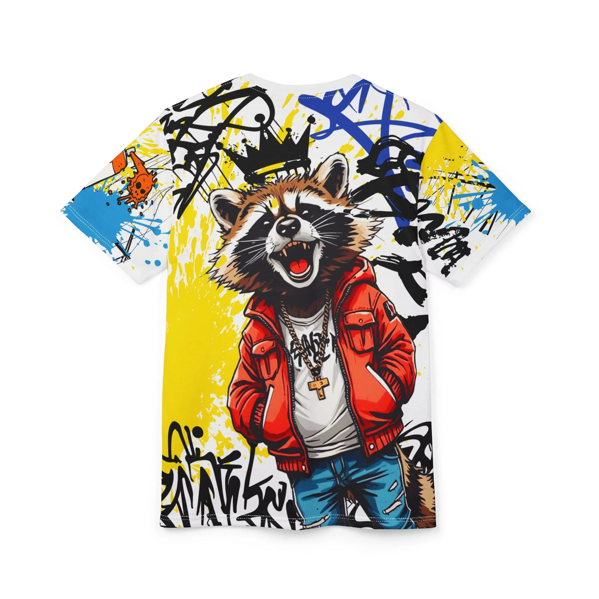Graffiti Raccoon Streetwear T-shirt