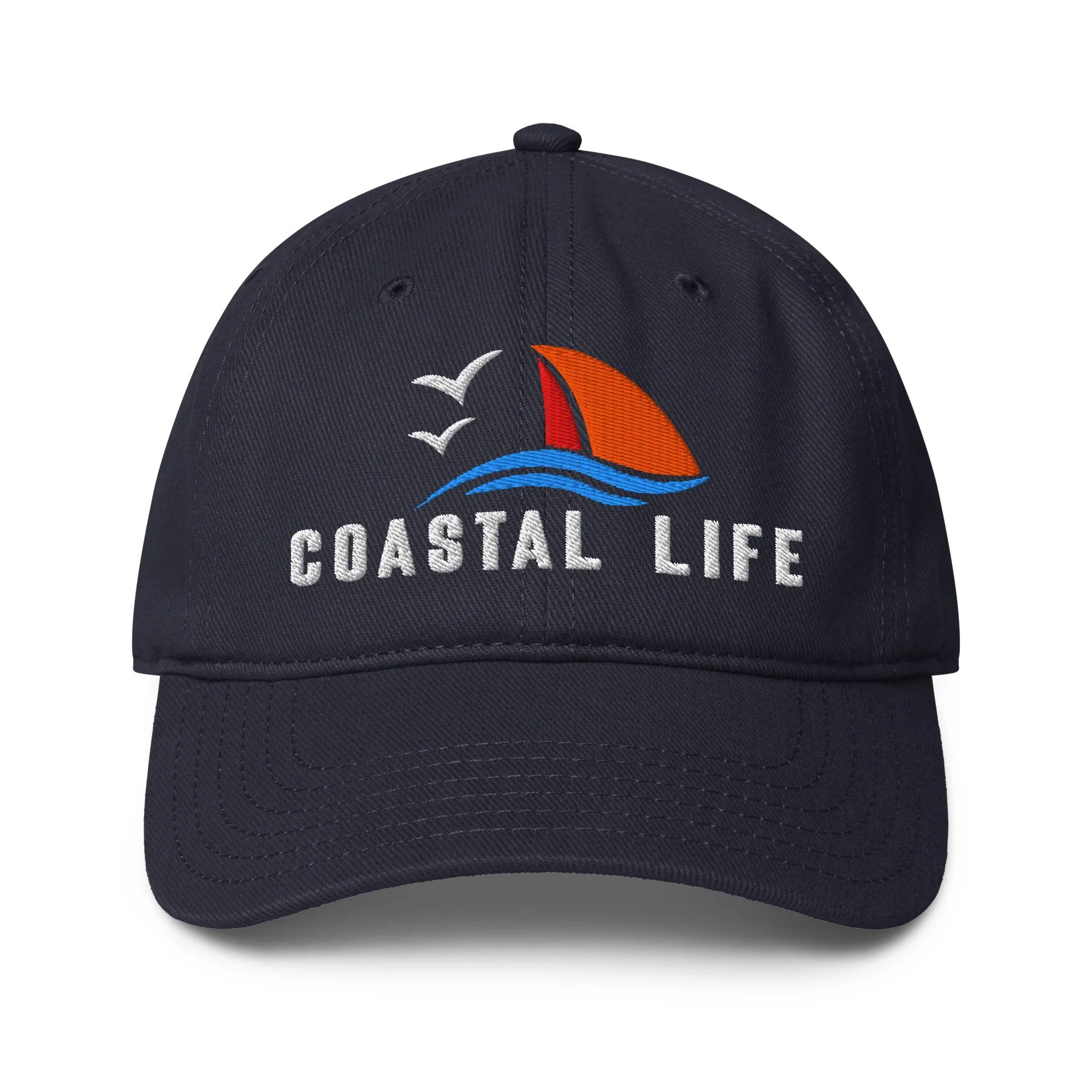 Embroidered Coastal Life Boating Low-profile Cap