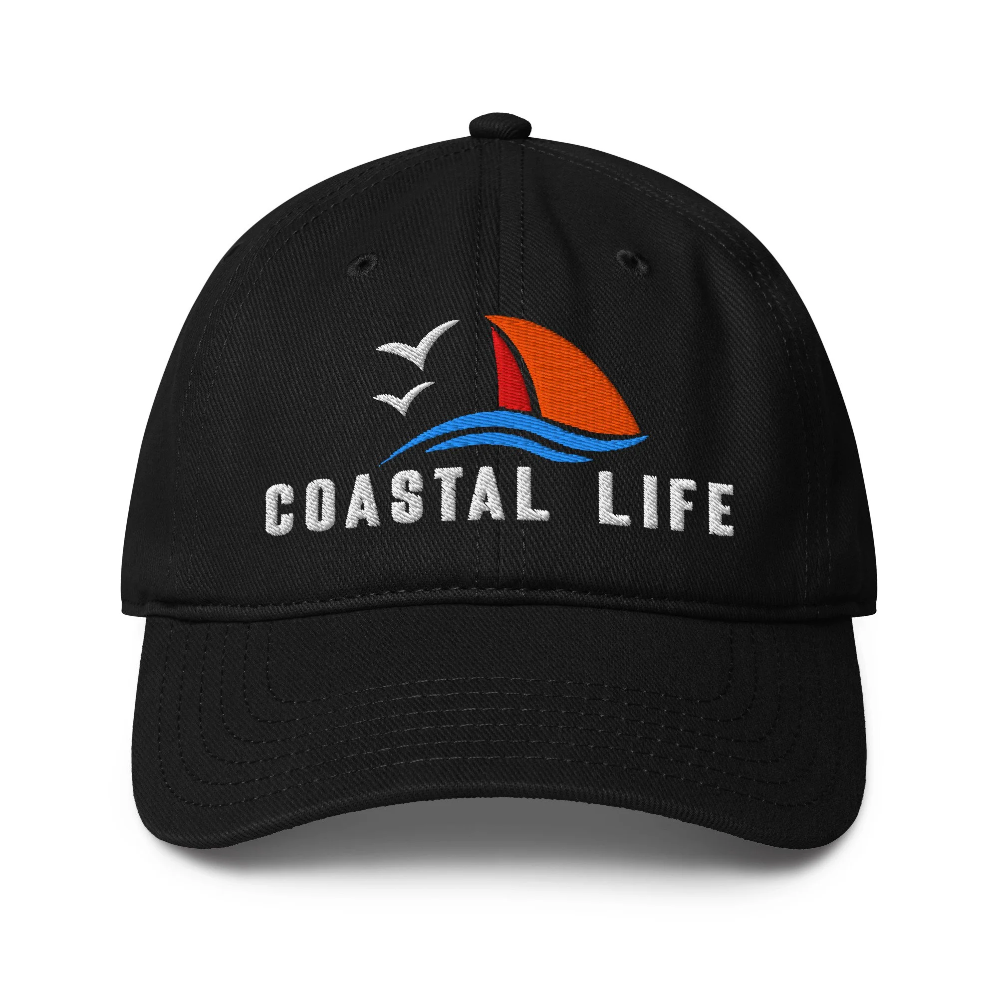 Embroidered Coastal Life Boating Low-profile Cap