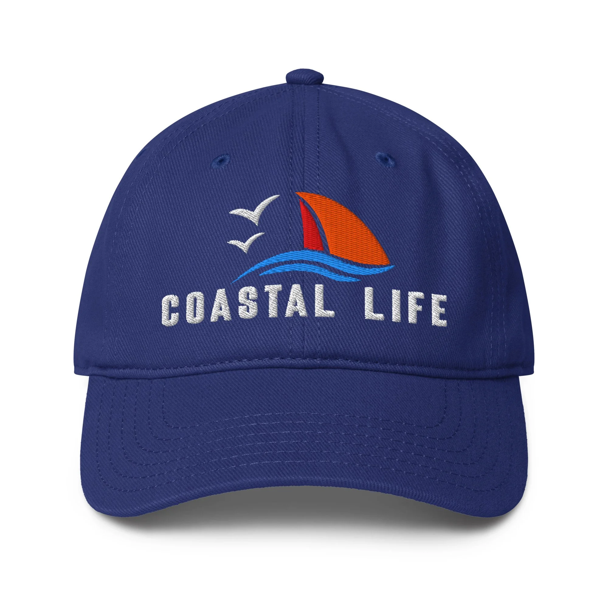 Embroidered Coastal Life Boating Low-profile Cap
