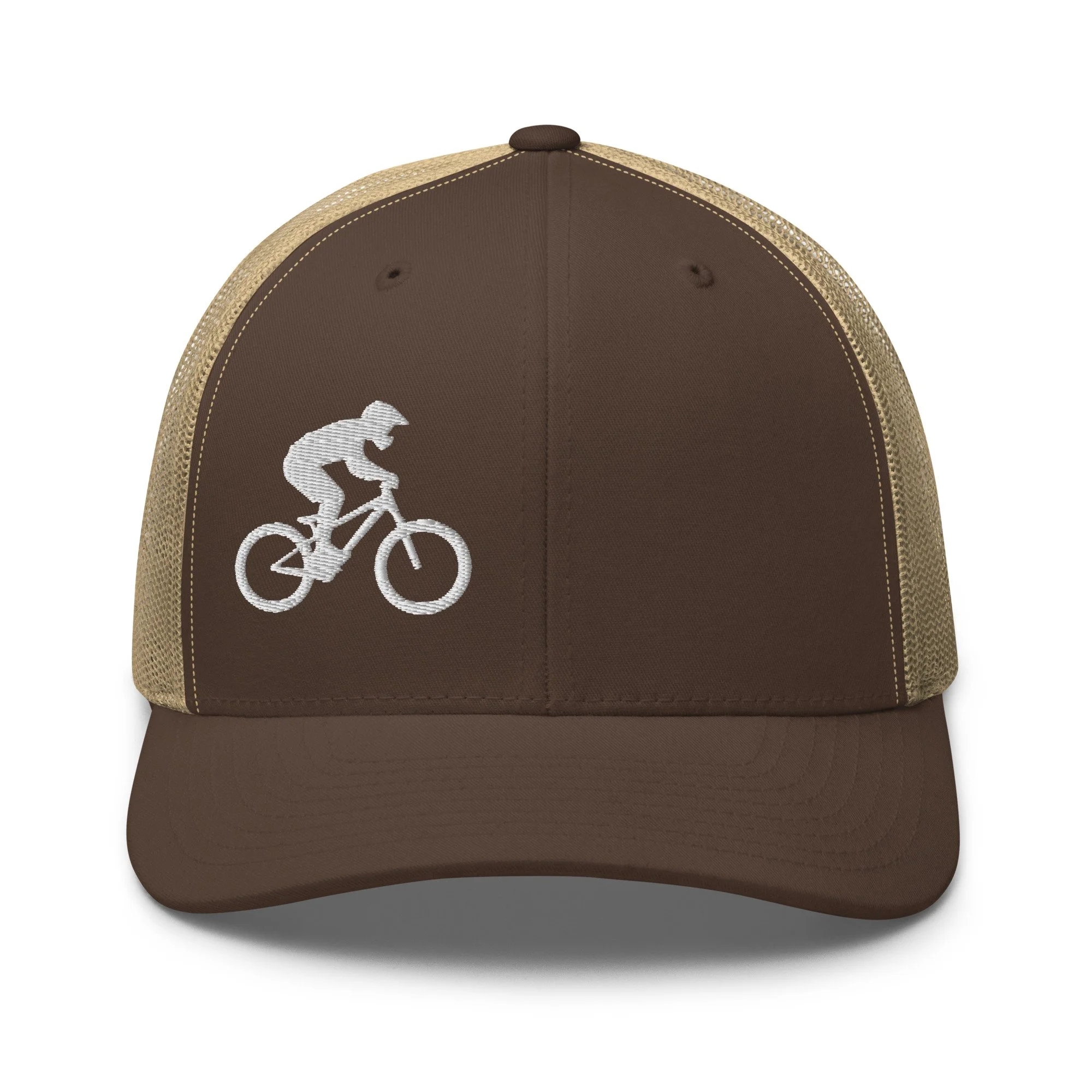 Embroidered Mountain Biker Retro Trucker Hat