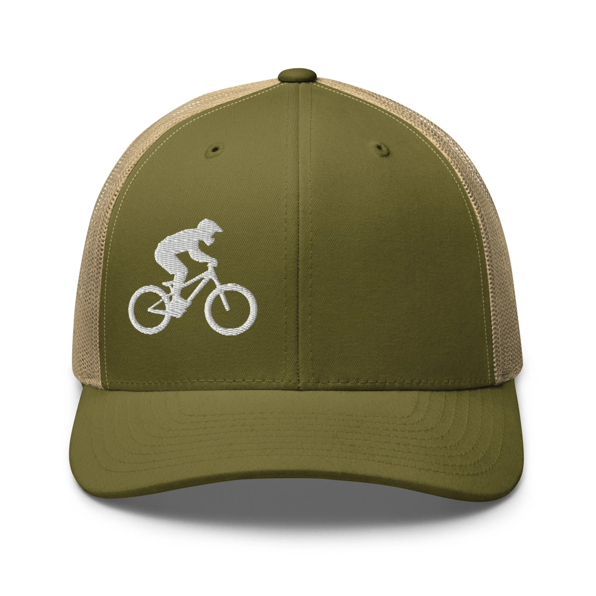 Embroidered Mountain Biker Retro Trucker Hat