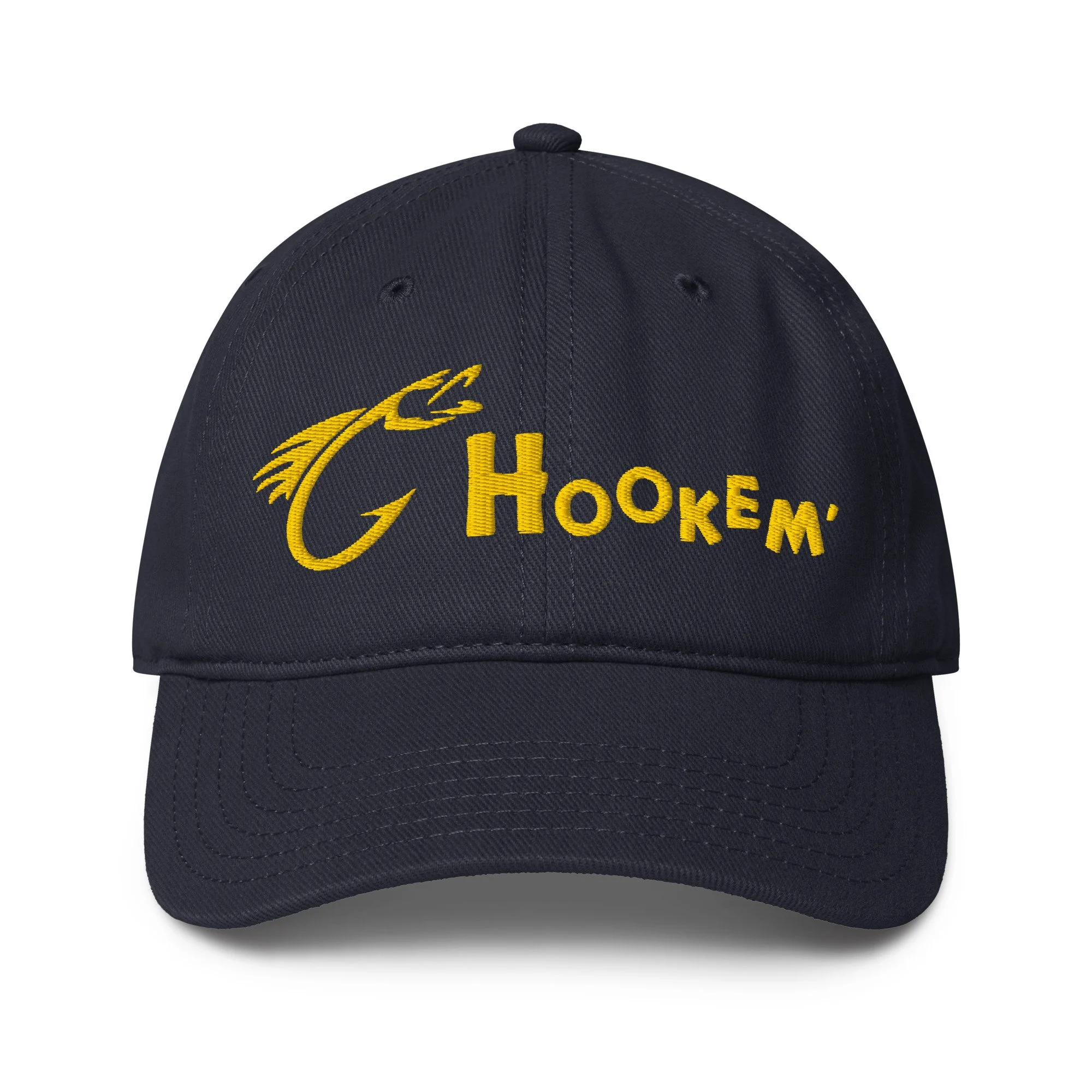 Embroidered Hookem Fishing Low-profile Cap
