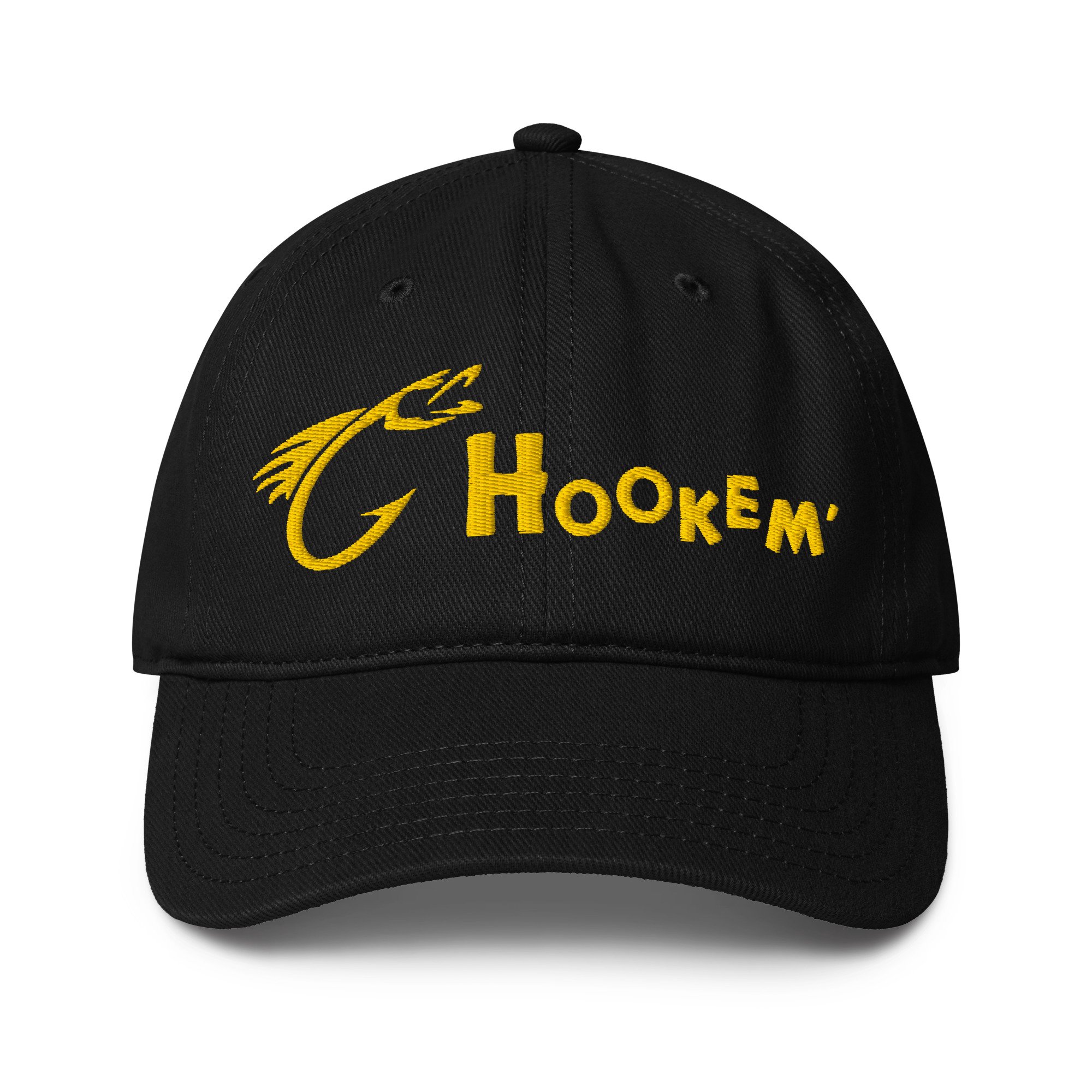 Embroidered Hookem Fishing Low-profile Cap
