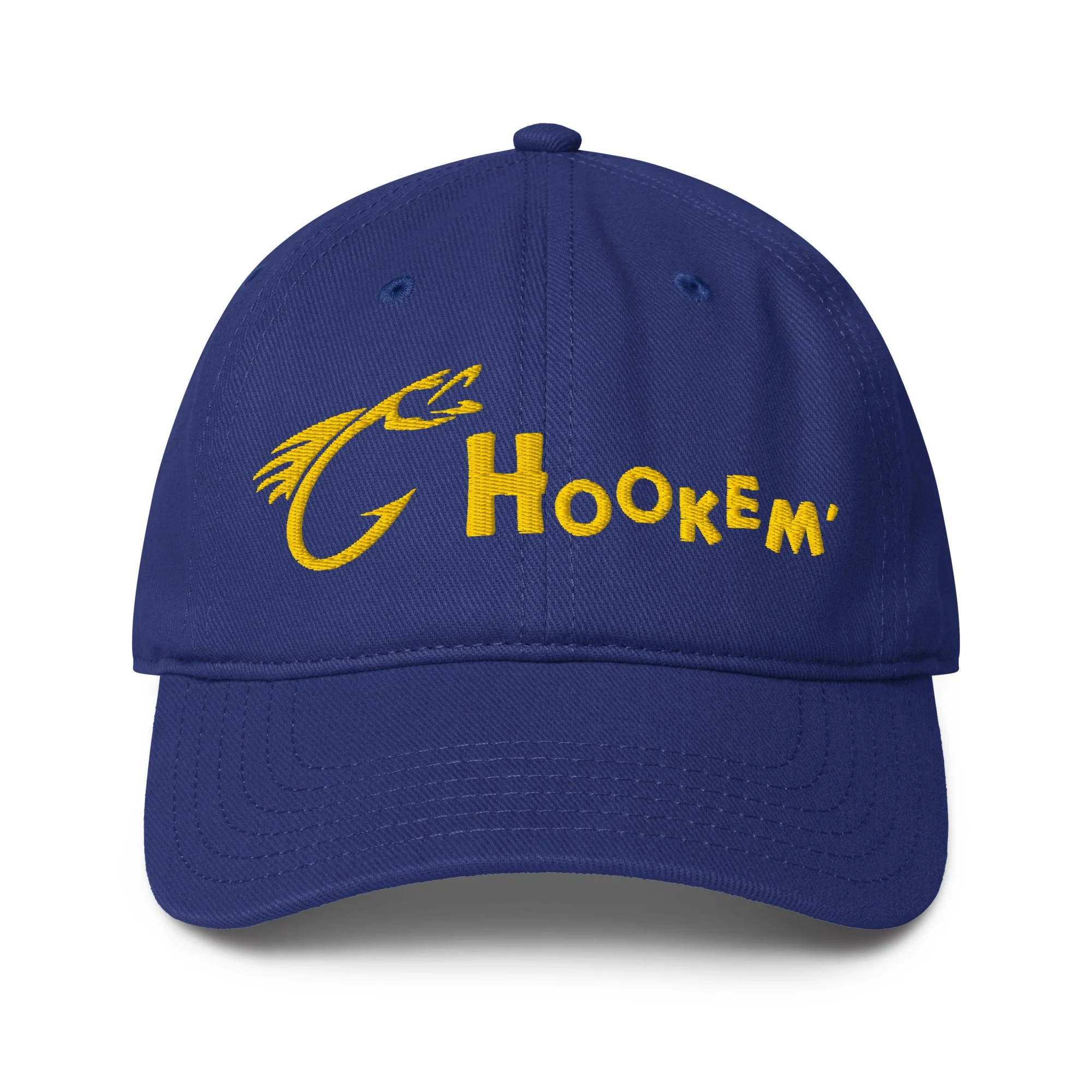 Embroidered Hookem Fishing Low-profile Cap