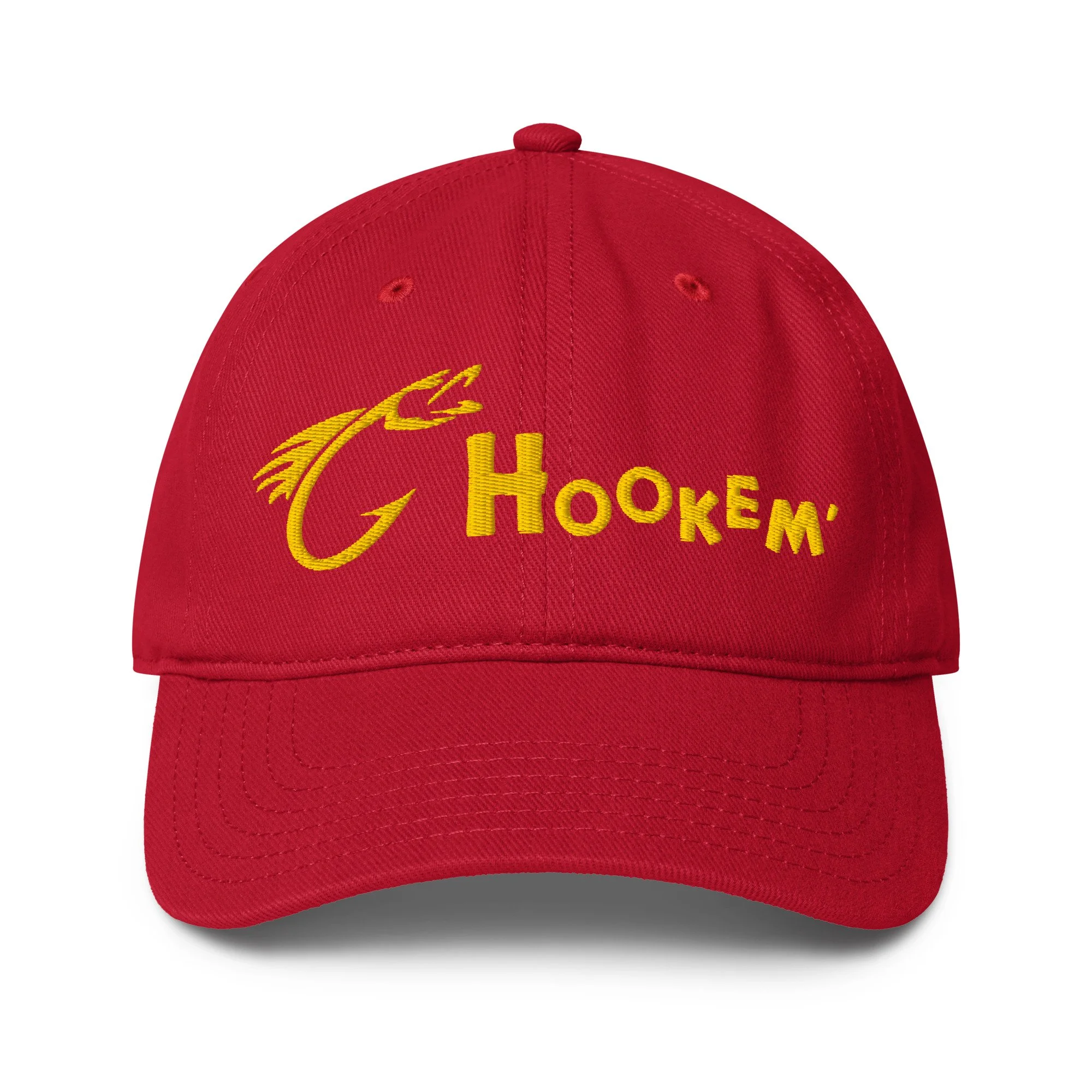 Embroidered Hookem Fishing Low-profile Cap