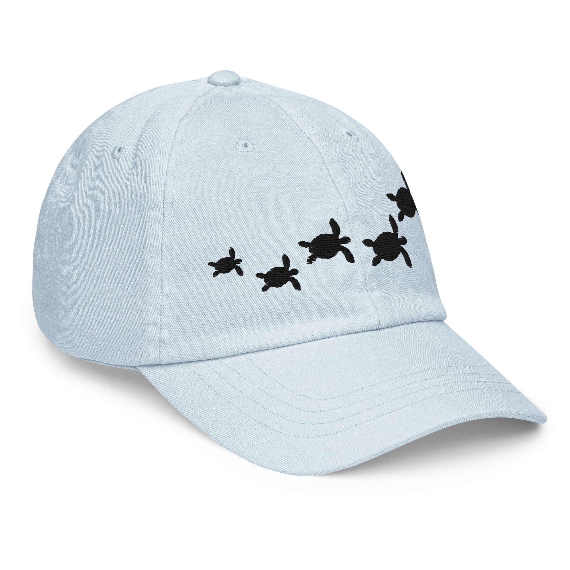 Embroidered Sea turtles Pastel Summer Cap