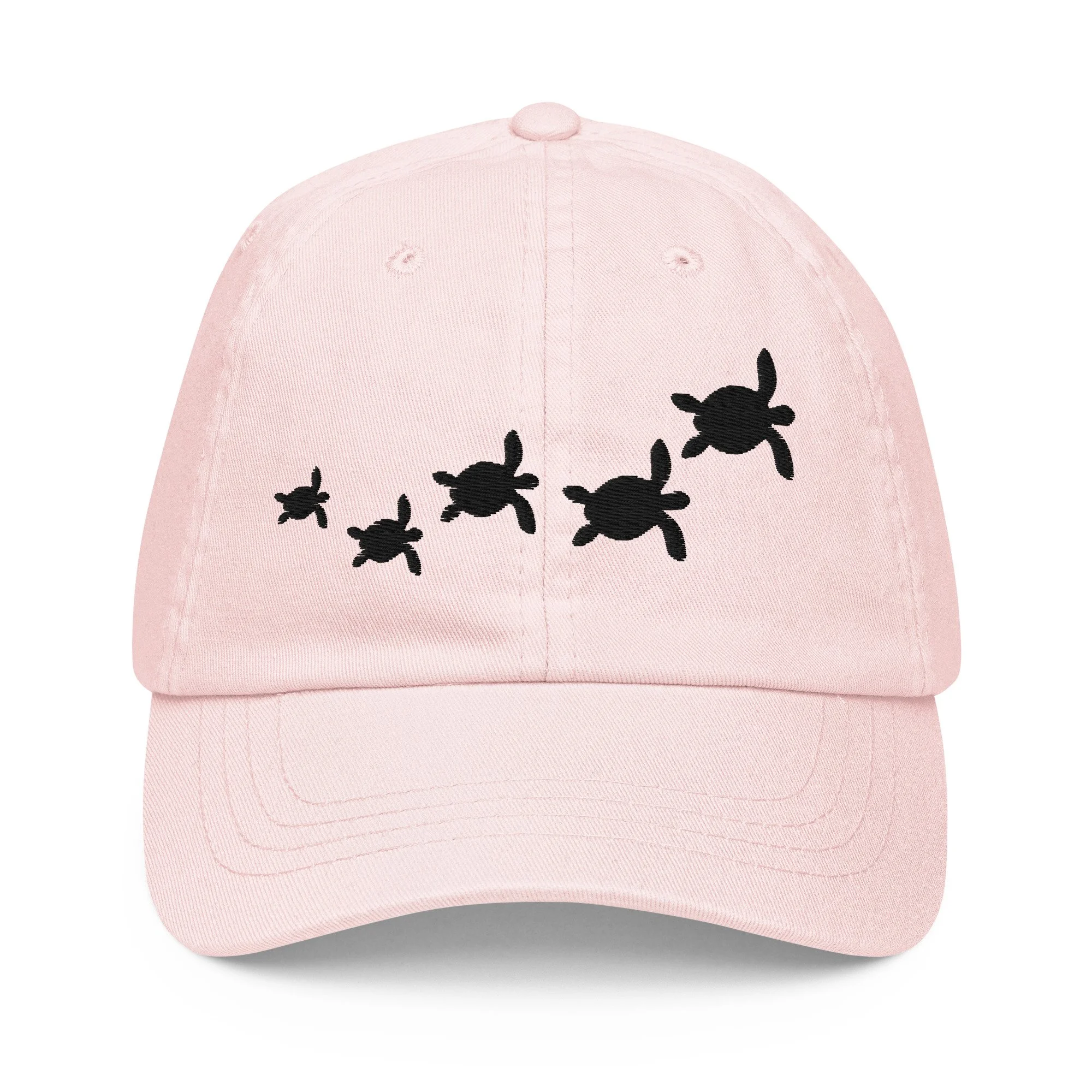 Embroidered Sea turtles Pastel Summer Cap