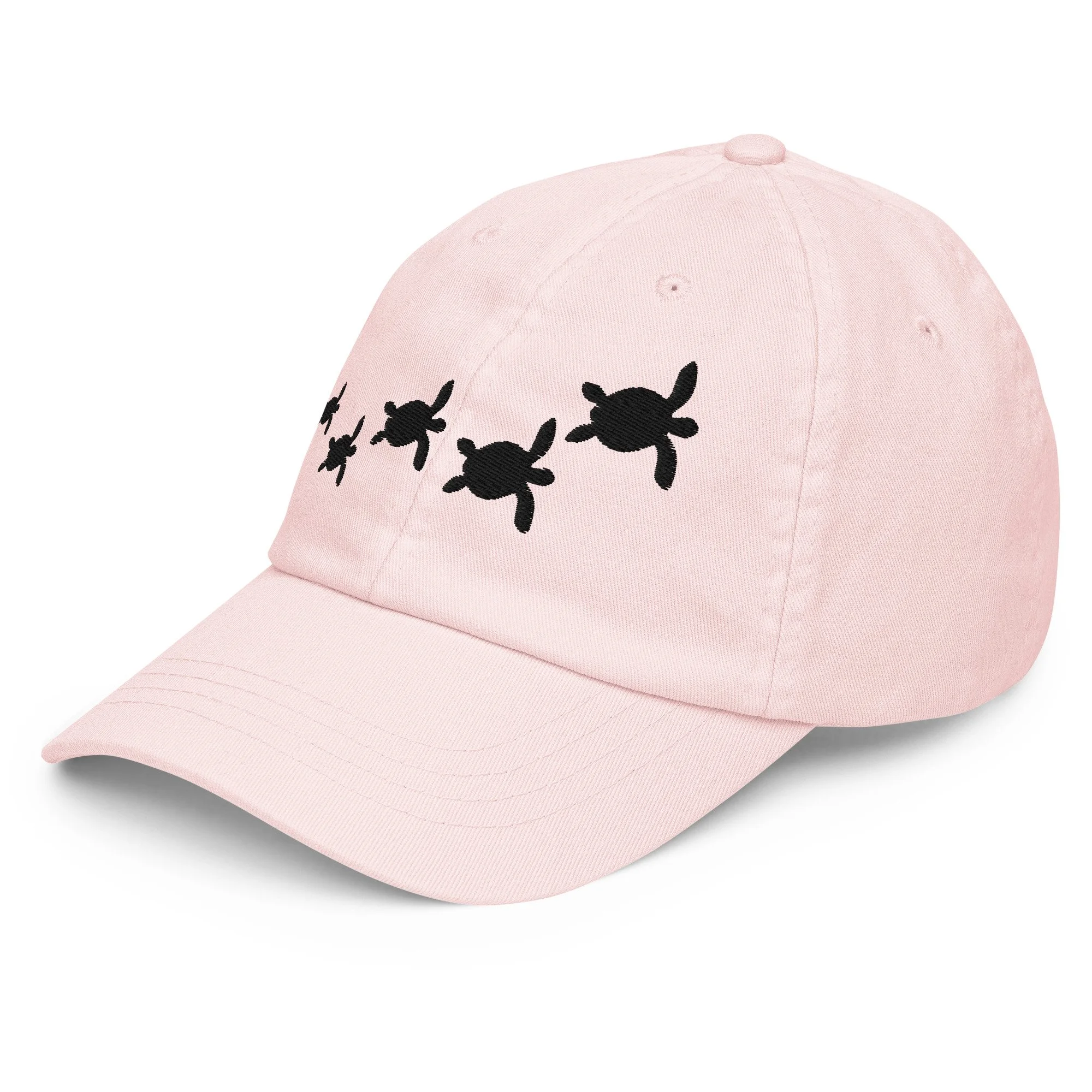Embroidered Sea turtles Pastel Summer Cap