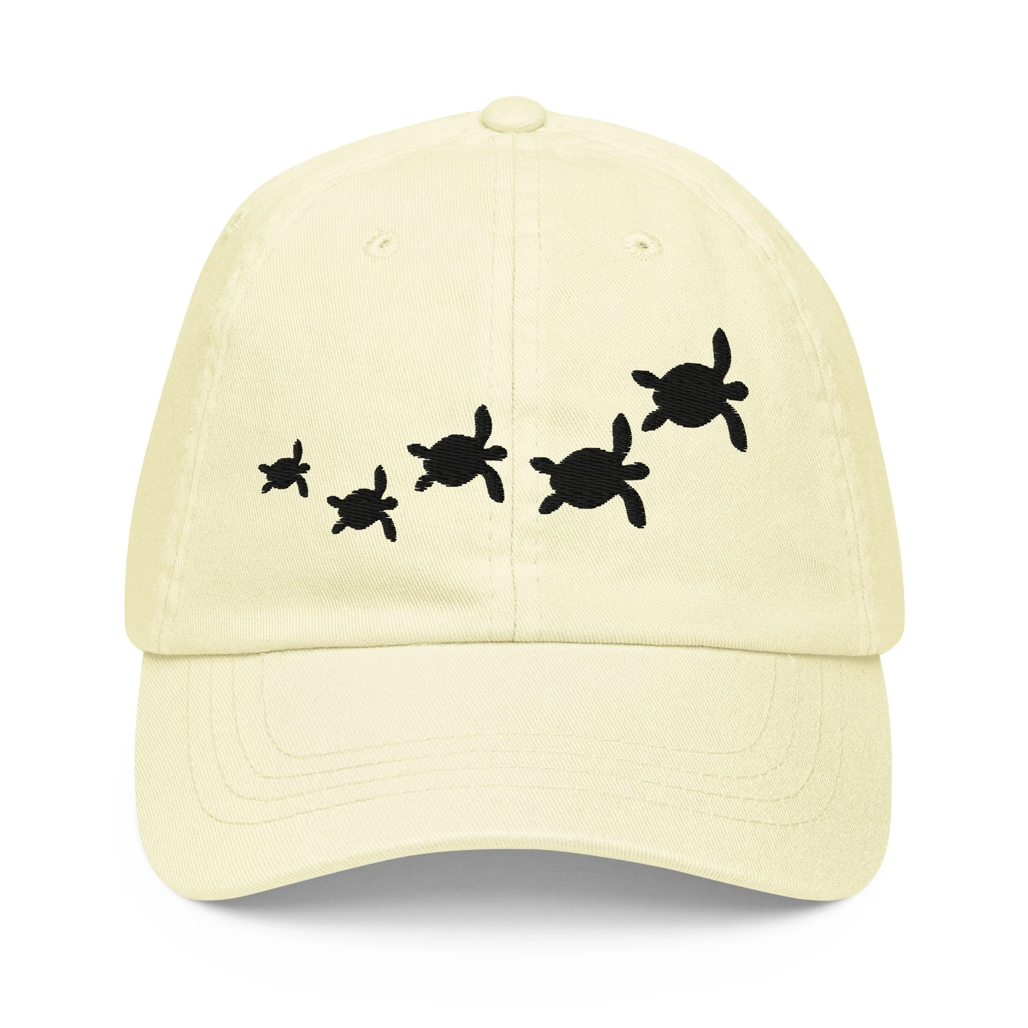 Embroidered Sea turtles Pastel Summer Cap