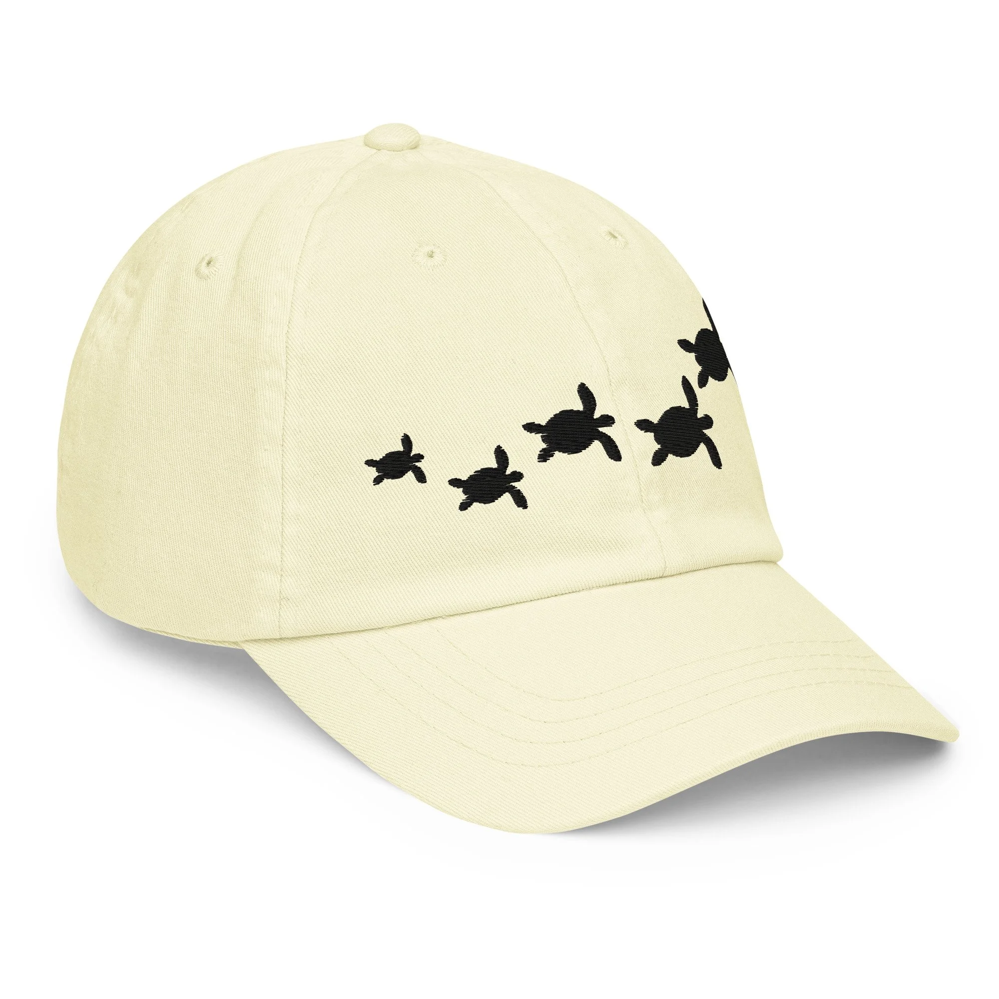 Embroidered Sea turtles Pastel Summer Cap