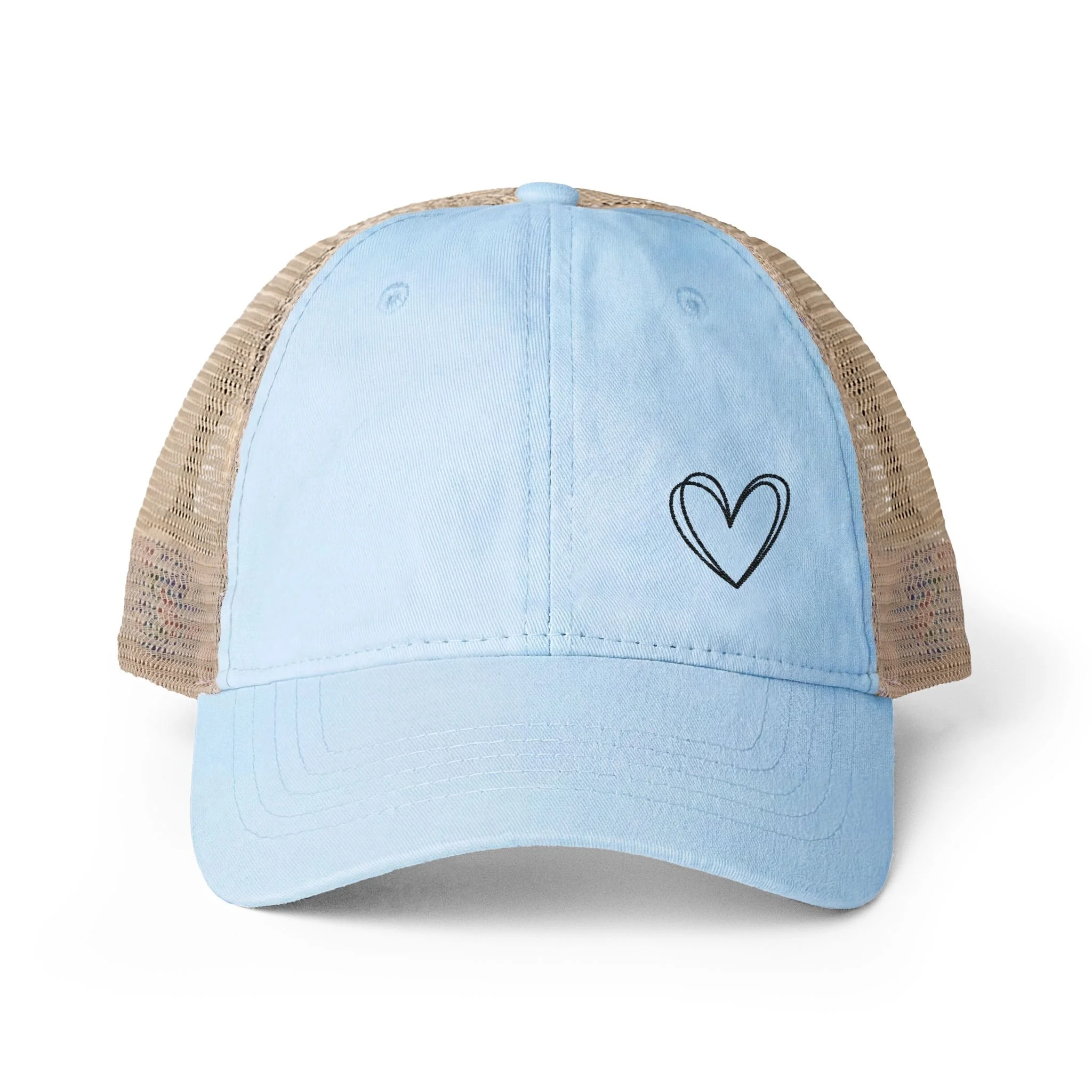 Embroidered Double Hearts Women's TESS Cap