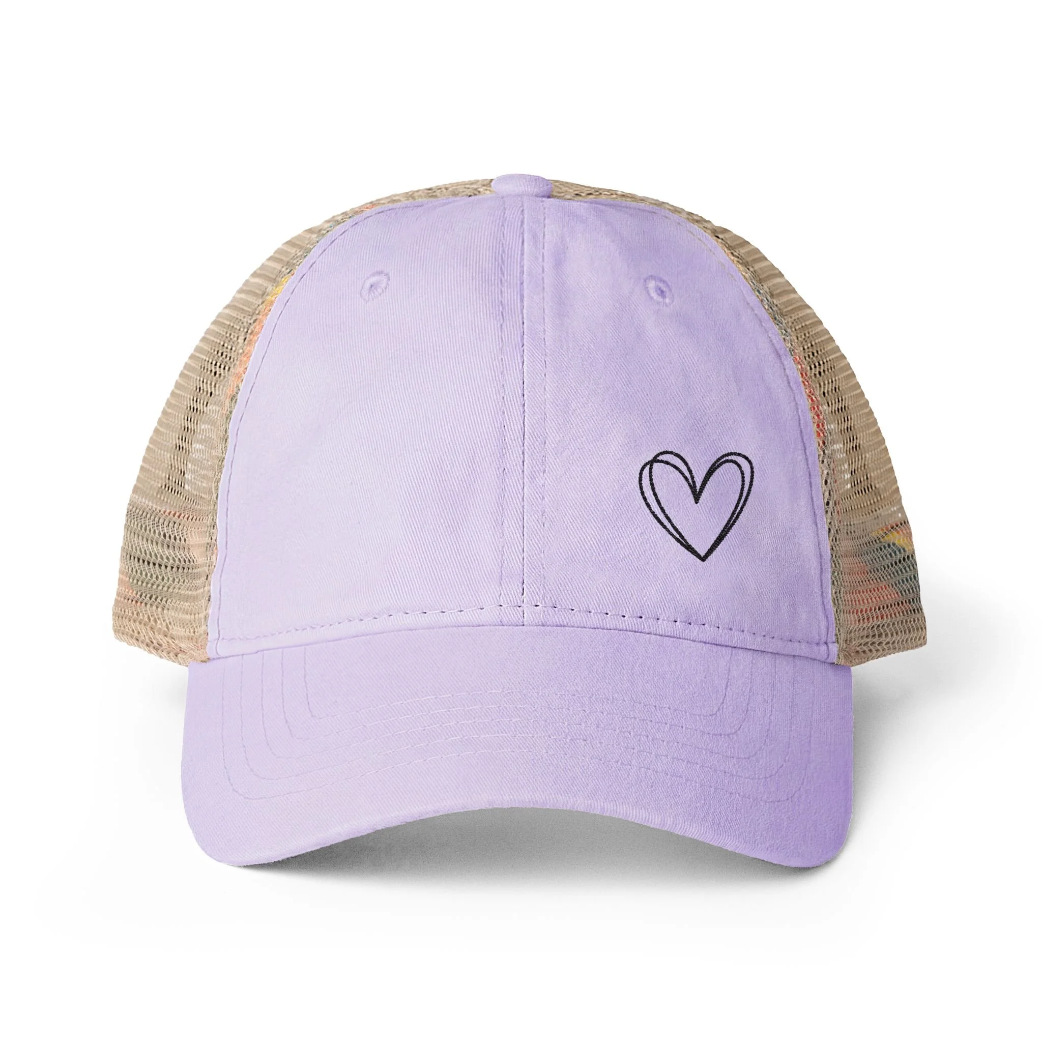 Embroidered Double Hearts Women's TESS Cap
