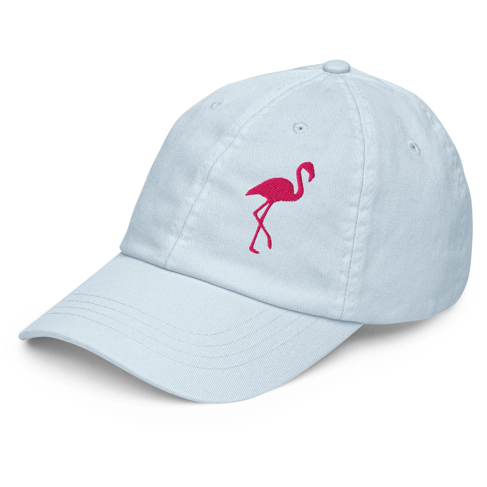 Embroidered Pink Flamingo Chill Pastel Cap