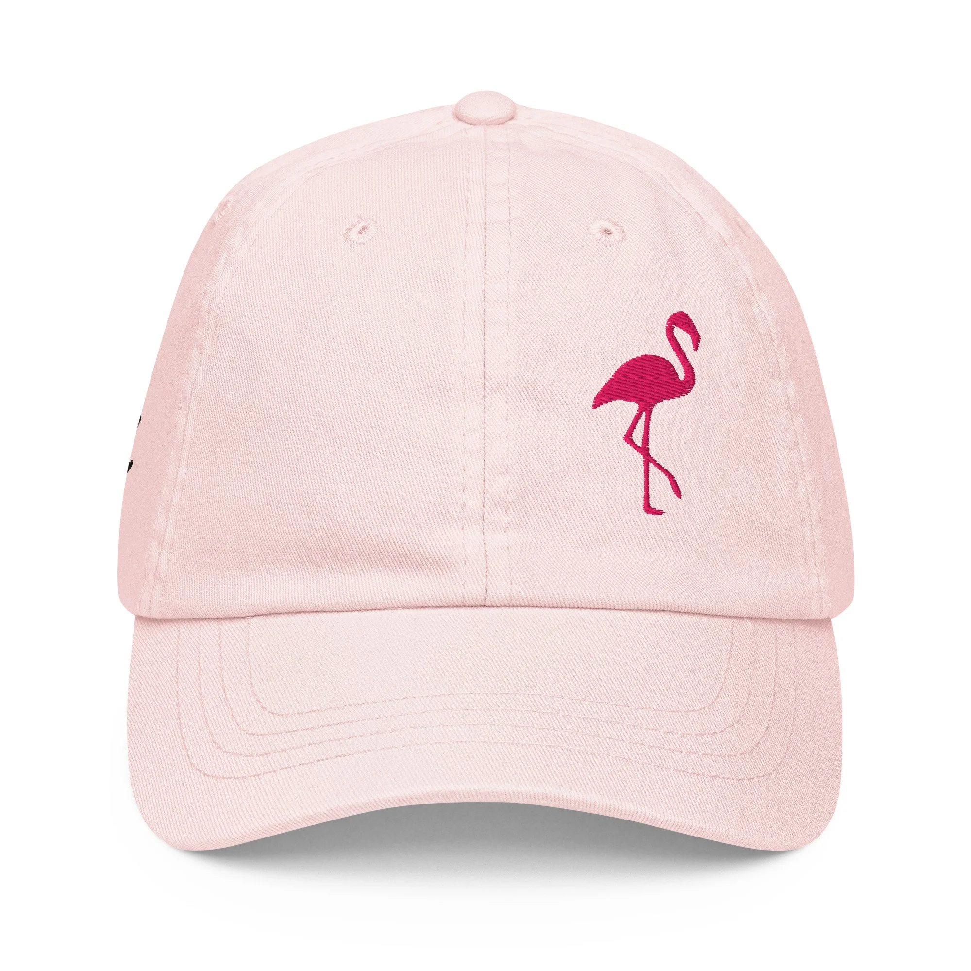 Embroidered Pink Flamingo Chill Pastel Cap