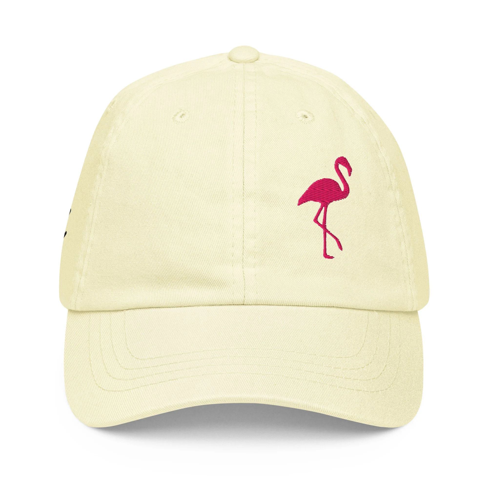 Embroidered Pink Flamingo Chill Pastel Cap