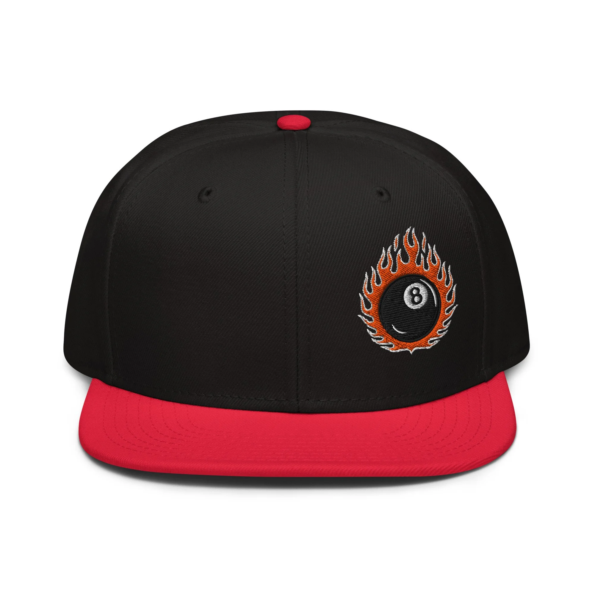 Embroidered 8 Ball Streetwear Snapback Cap