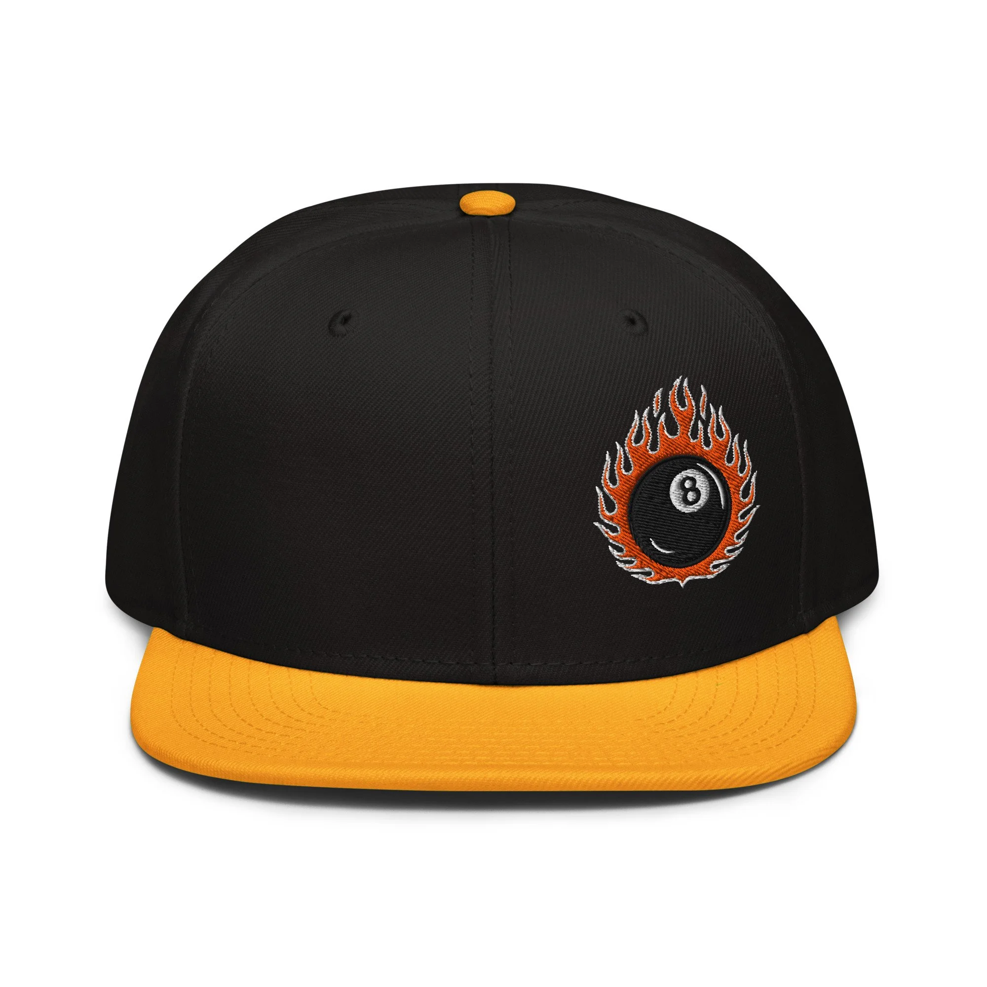 Embroidered 8 Ball Streetwear Snapback Cap