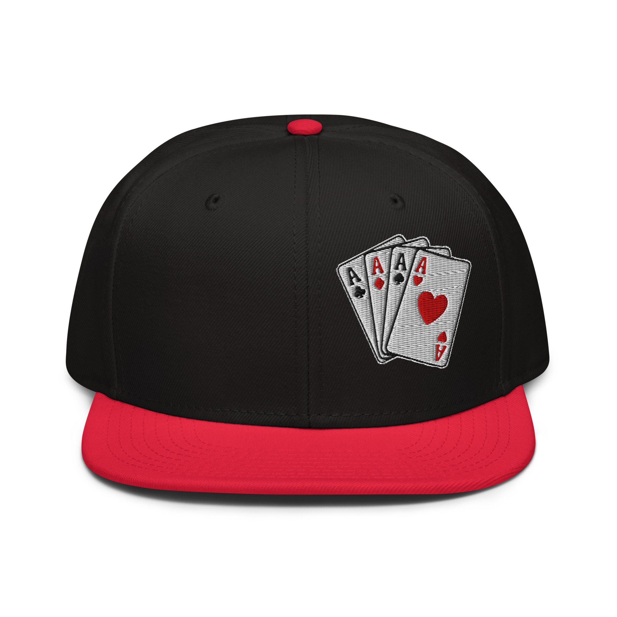Embroidered Ace Cards Snapback Cap