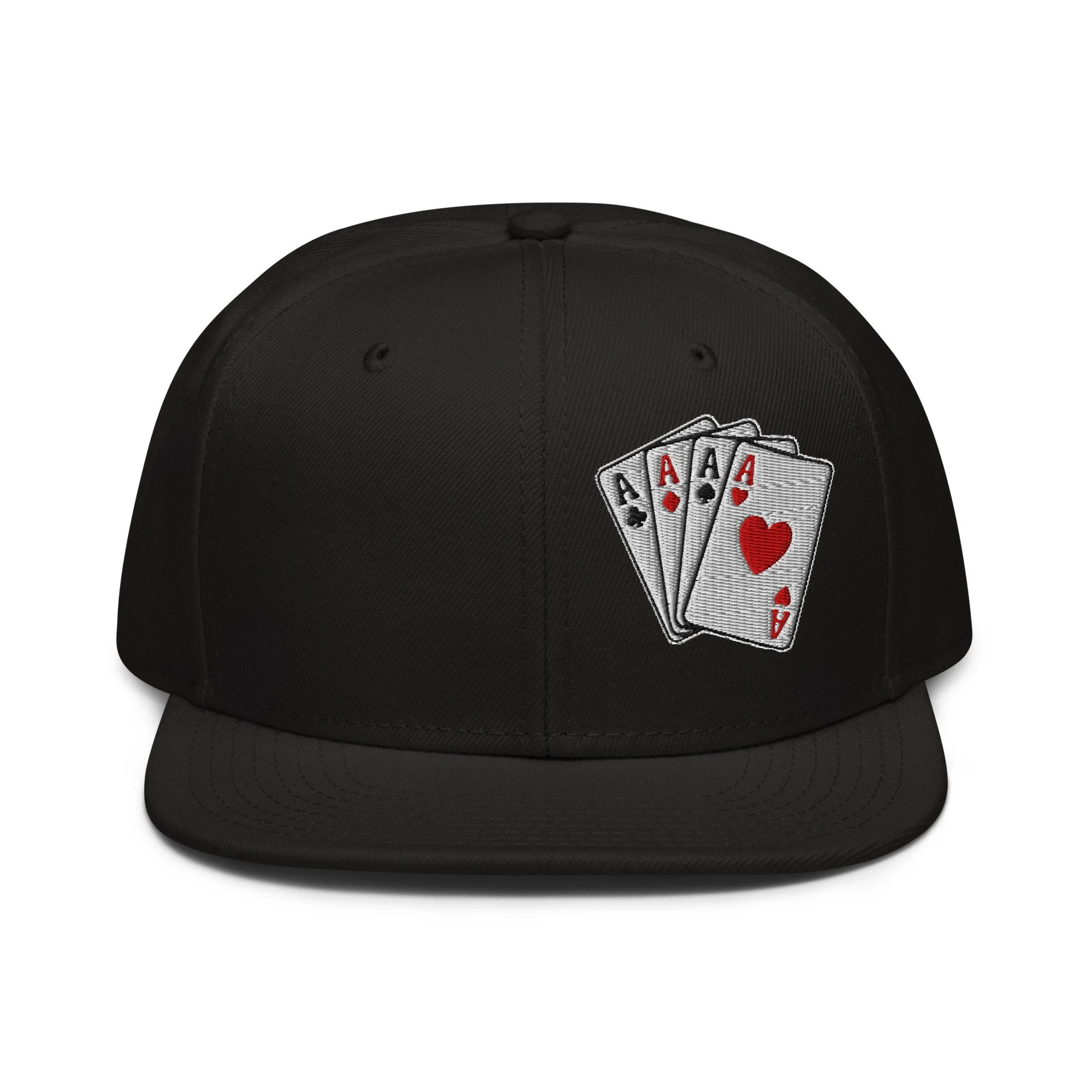 Embroidered Ace Cards Snapback Cap
