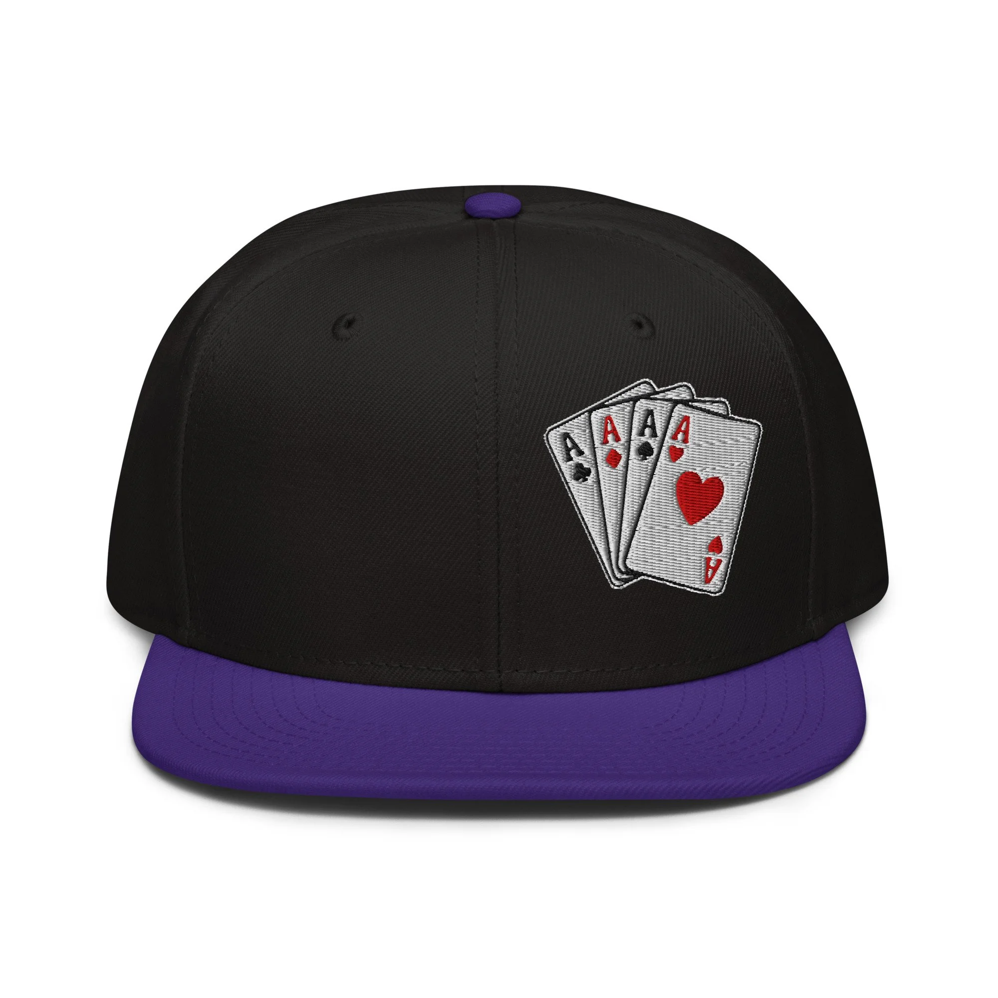 Embroidered Ace Cards Snapback Cap