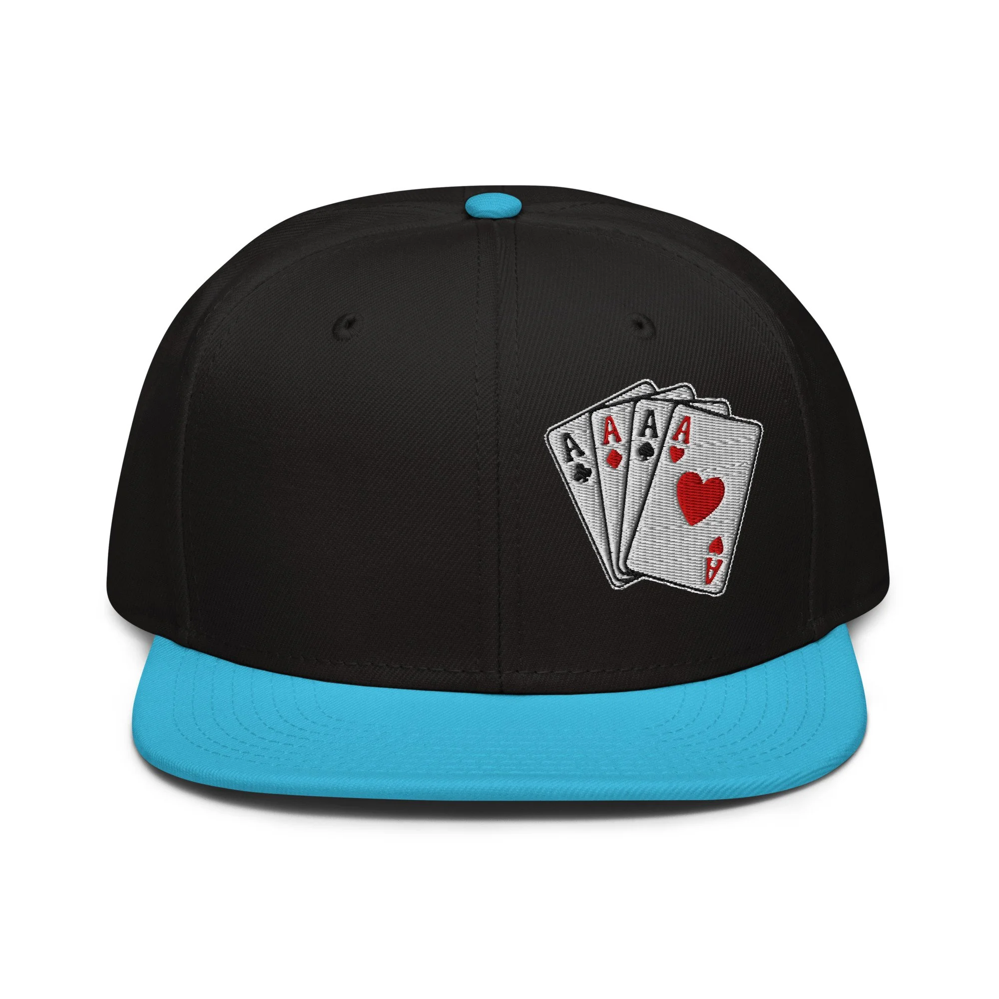 Embroidered Ace Cards Snapback Cap