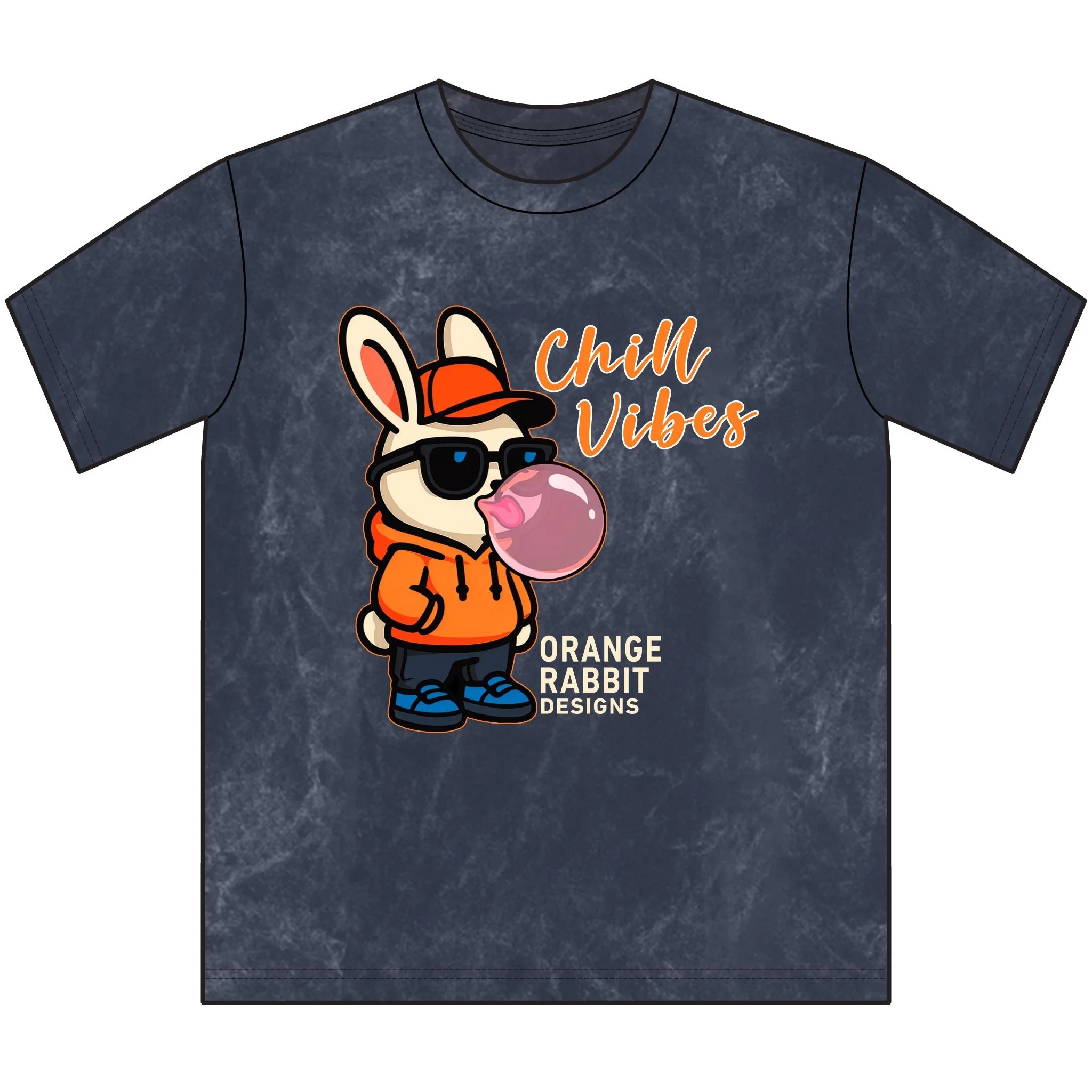 Orange Rabbit Chill Vibes Mineral Washed Tee