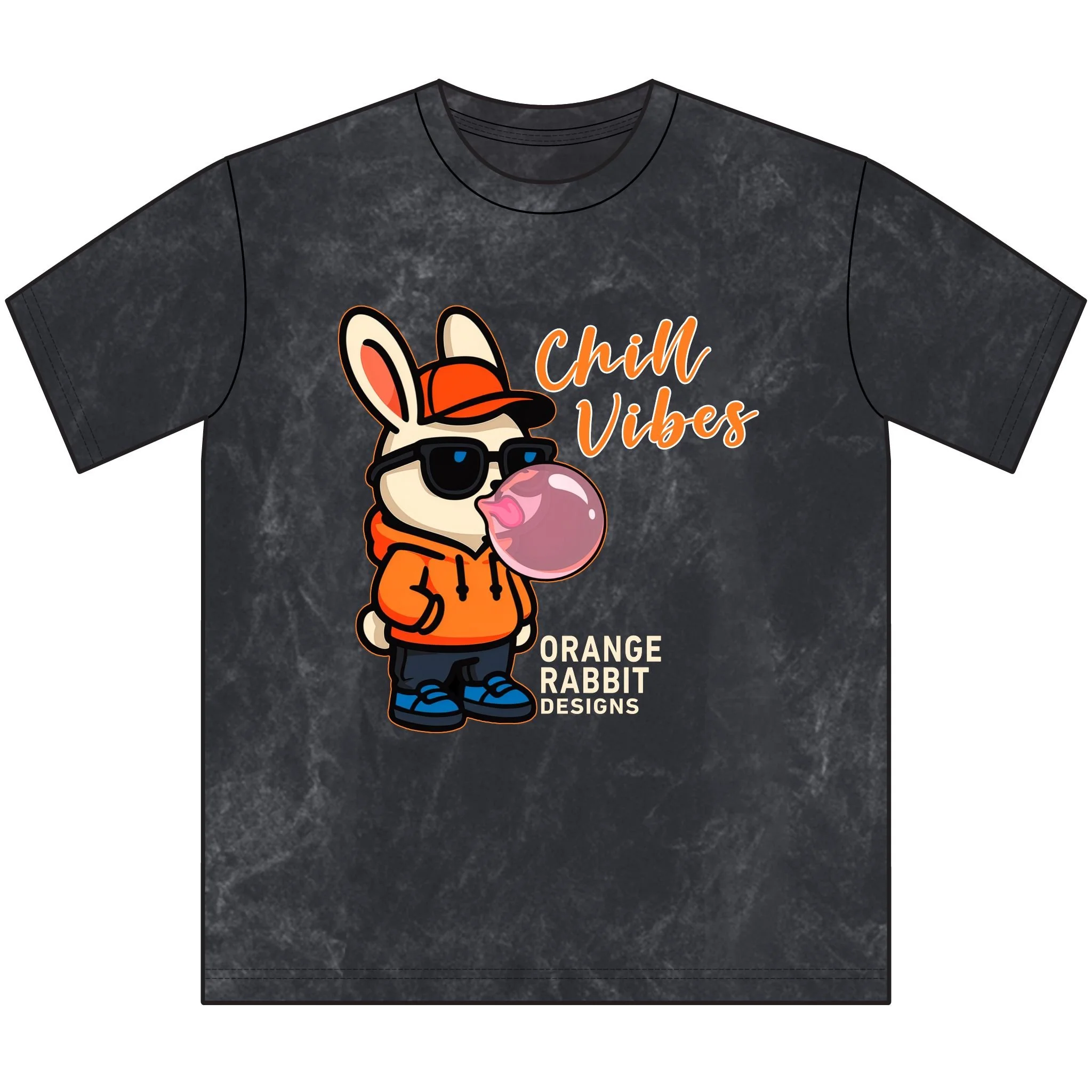 Orange Rabbit Chill Vibes Mineral Washed Tee