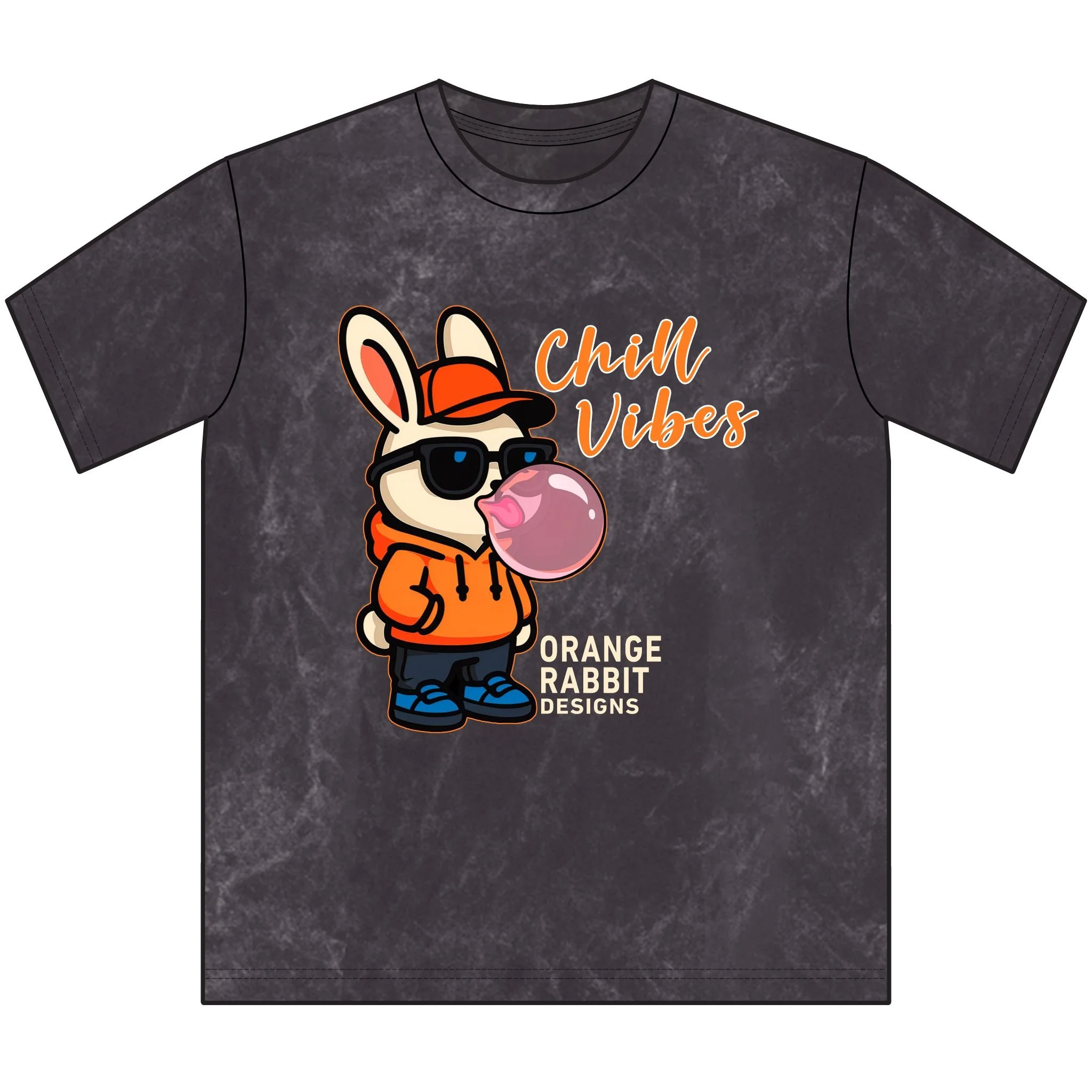 Orange Rabbit Chill Vibes Mineral Washed Tee
