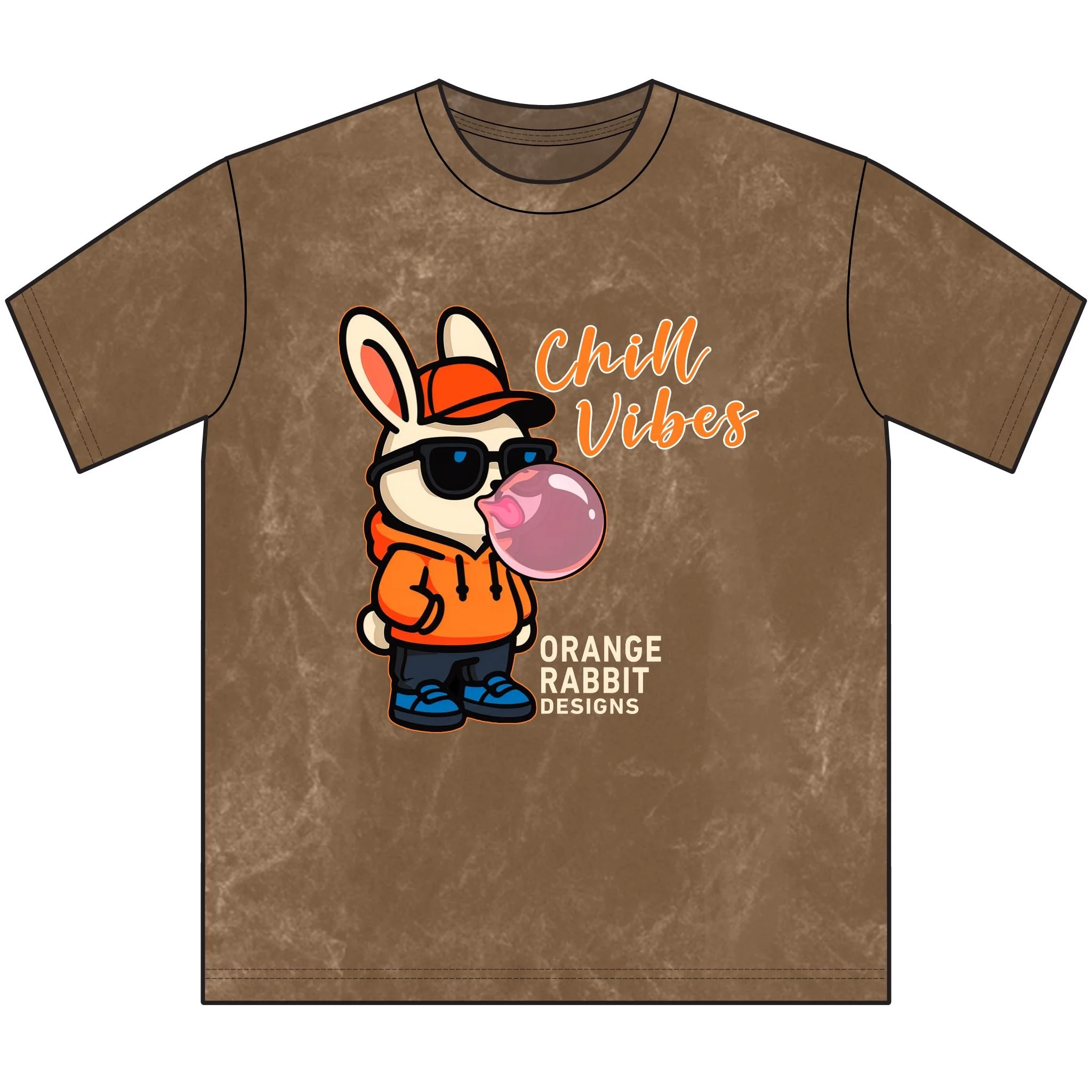 Orange Rabbit Chill Vibes Mineral Washed Tee