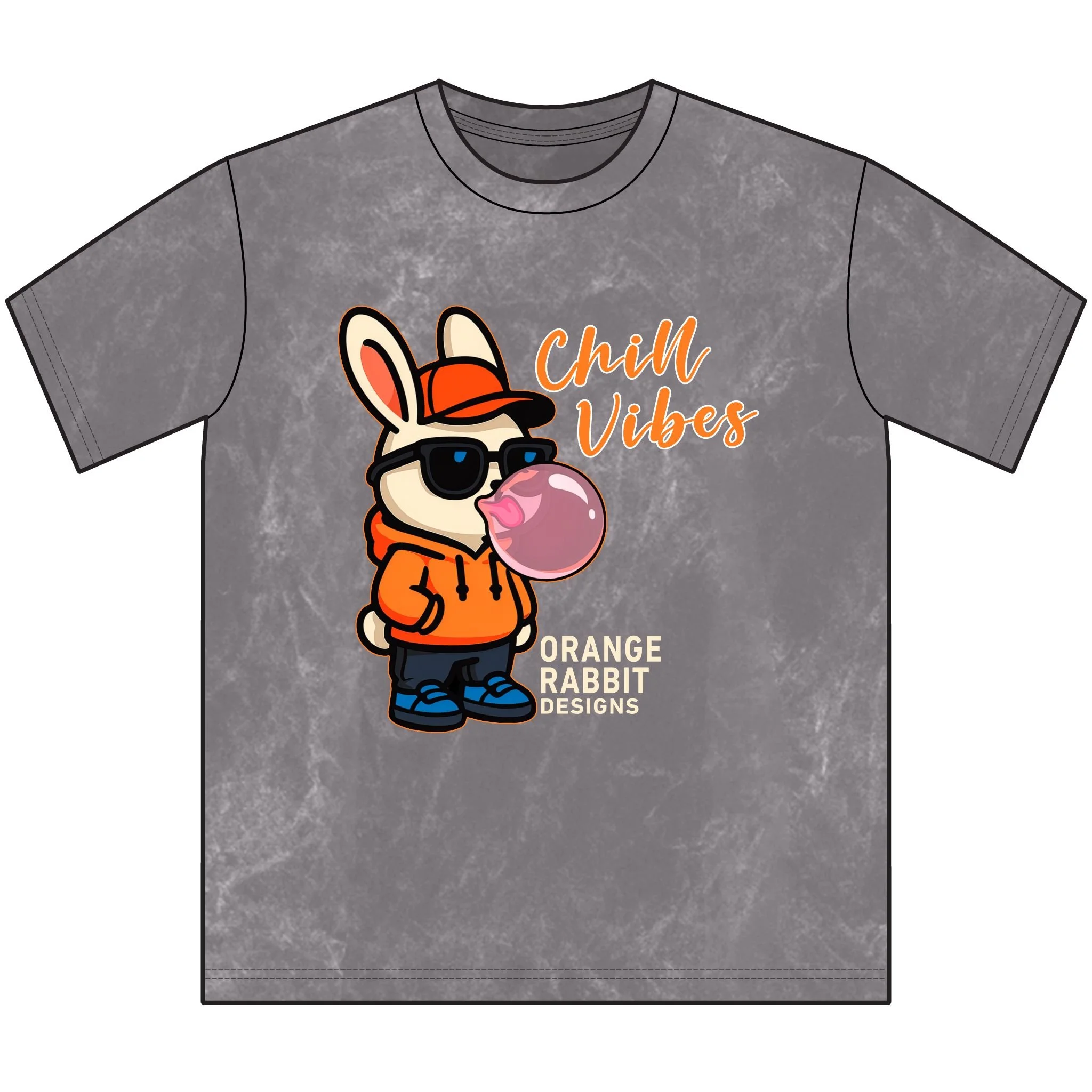 Orange Rabbit Chill Vibes Mineral Washed Tee