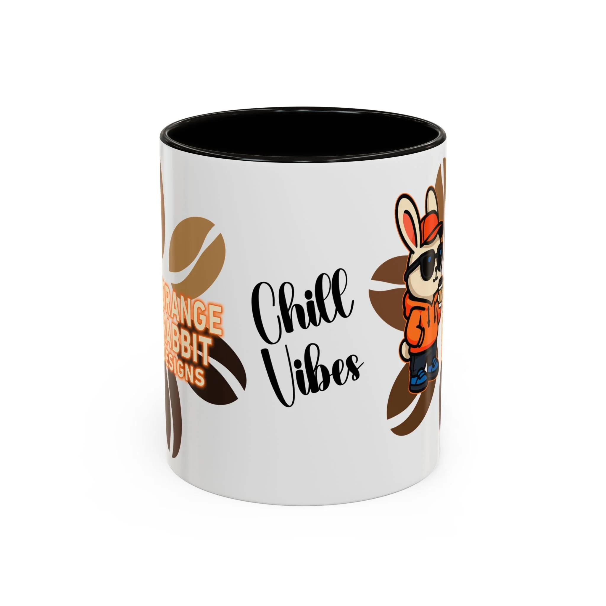 Orange Rabbit Chill Vibes Colorful Mug 11oz