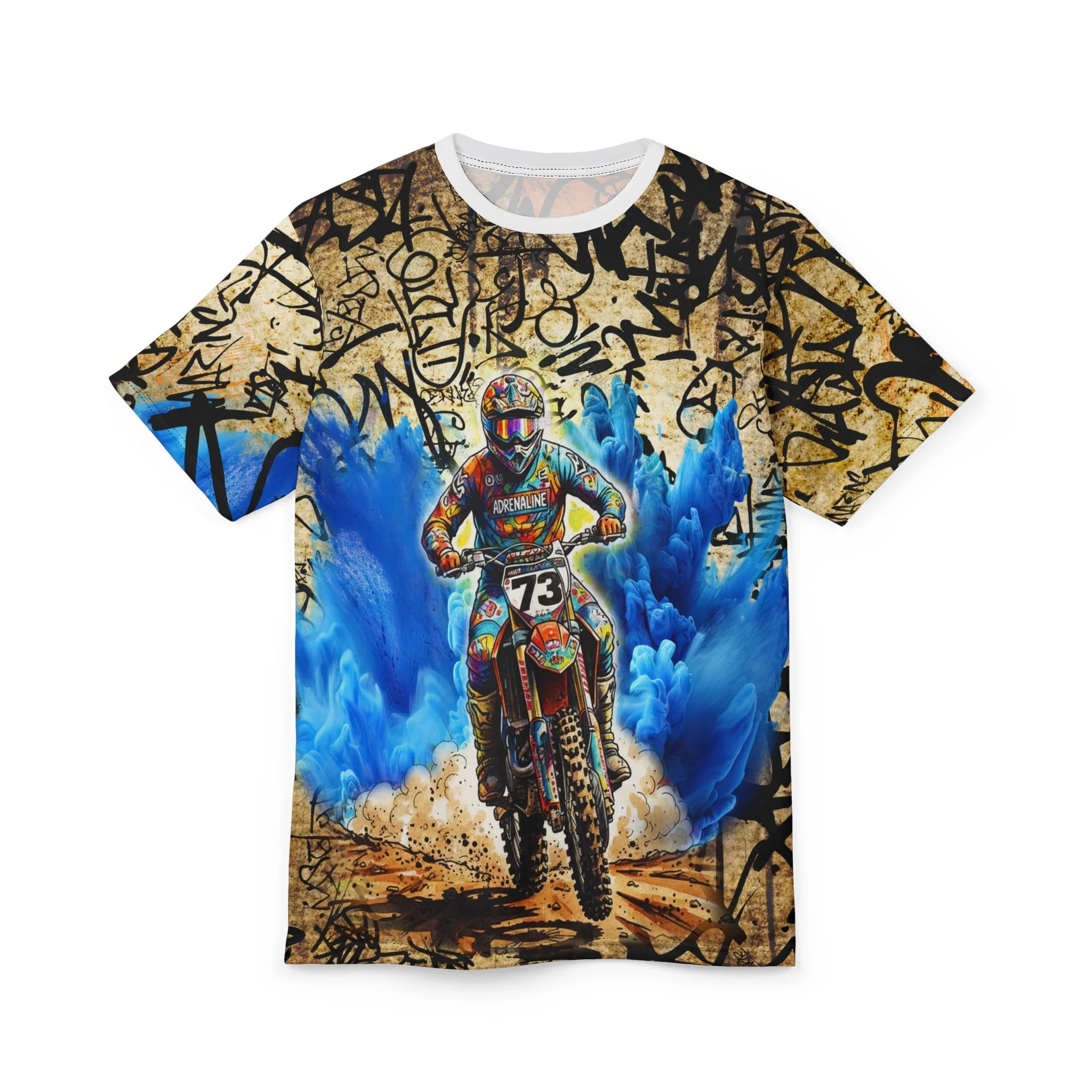 Motocross Rider Graffiti Grunge Tee