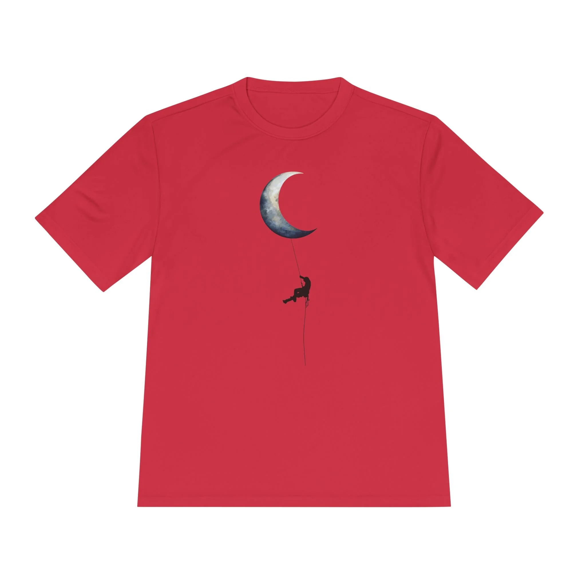 Rock Climber Crescent Moon Minimalist T-Shirt