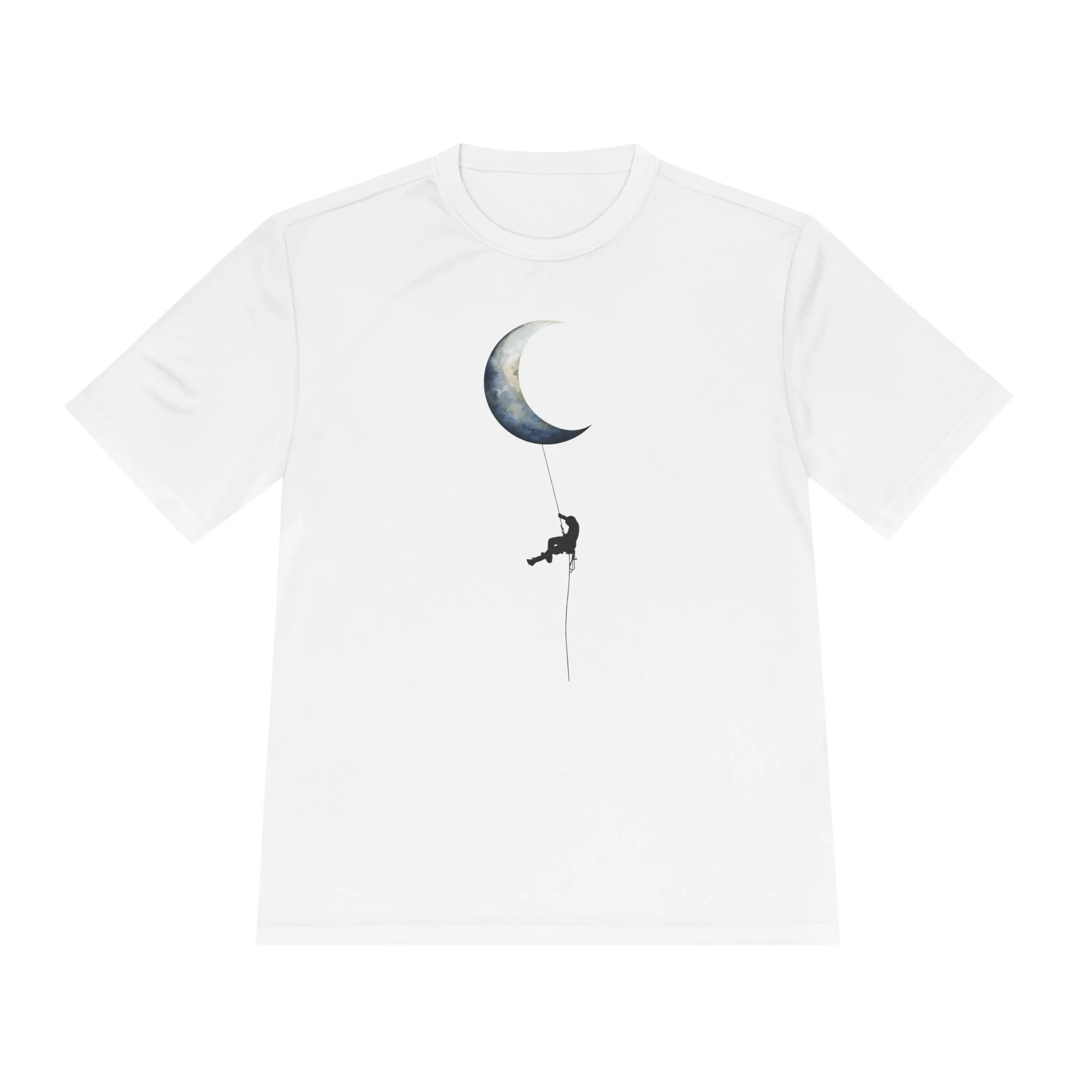 Rock Climber Crescent Moon Minimalist T-Shirt