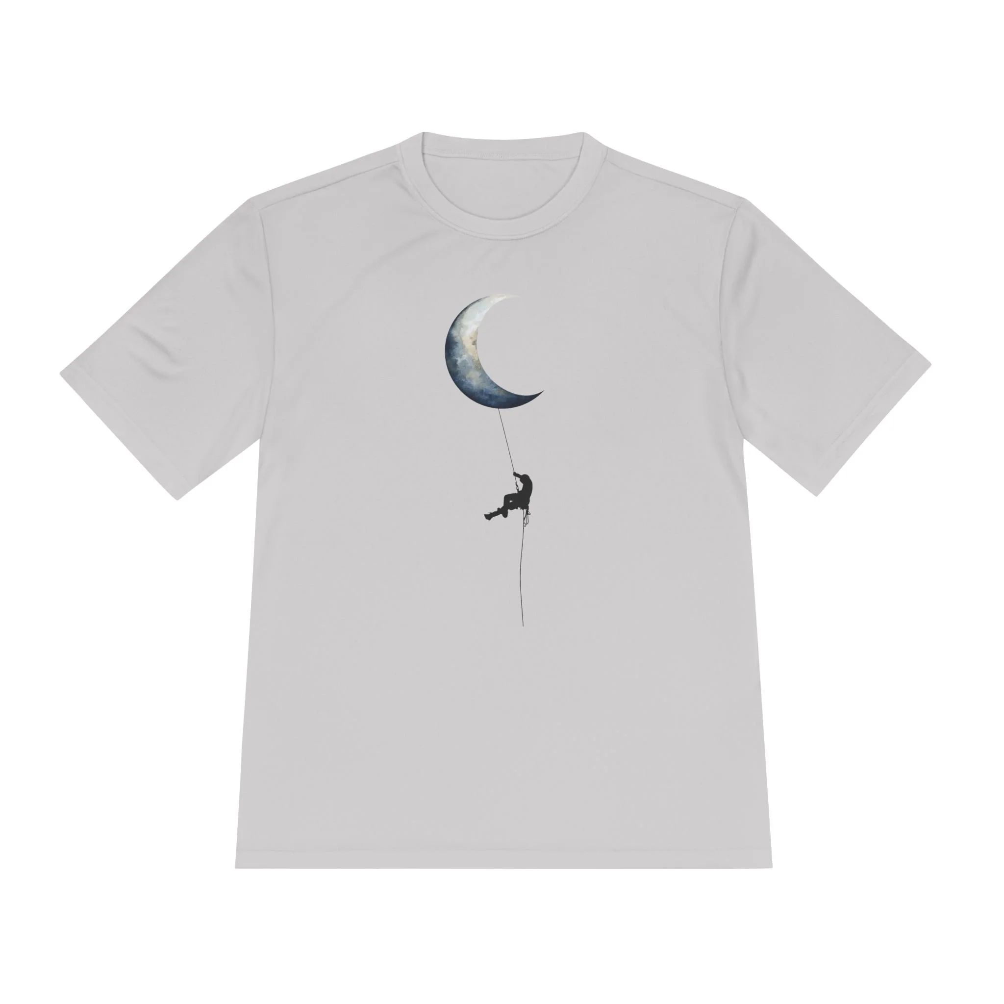 Rock Climber Crescent Moon Minimalist T-Shirt