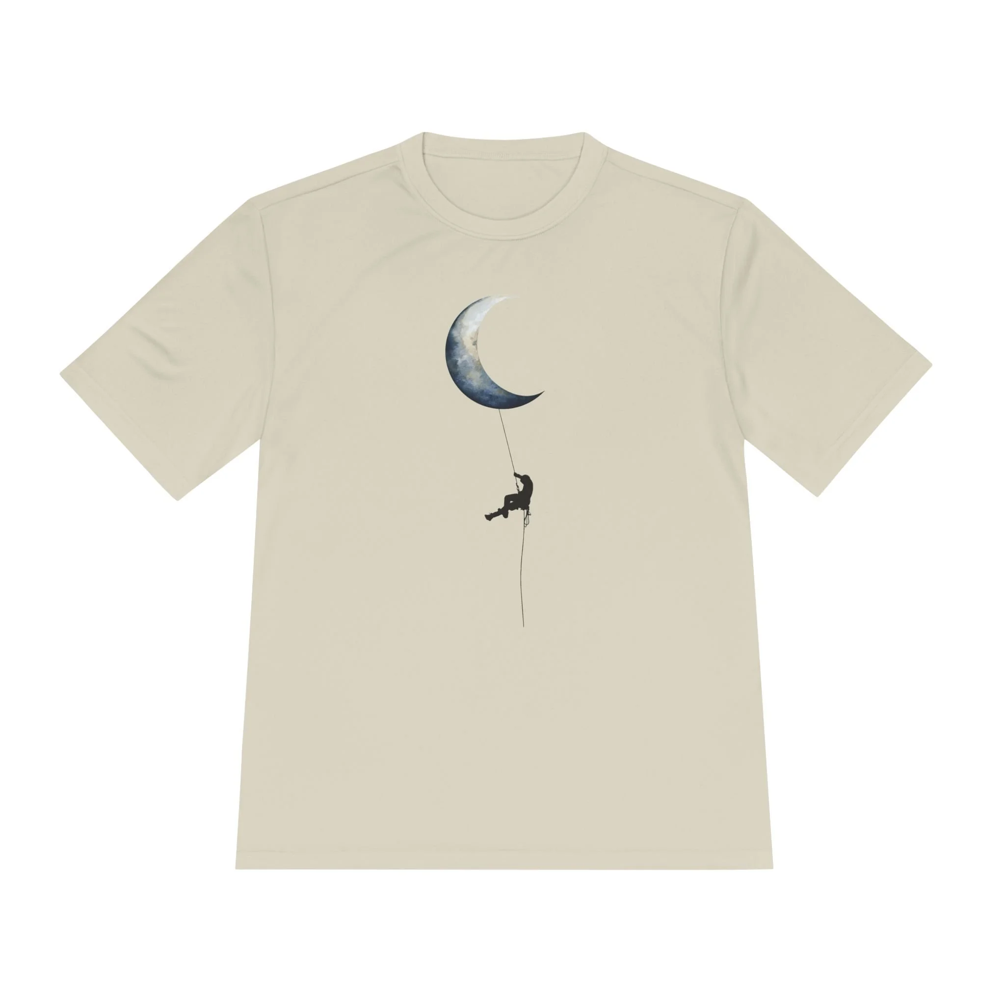 Rock Climber Crescent Moon Minimalist T-Shirt