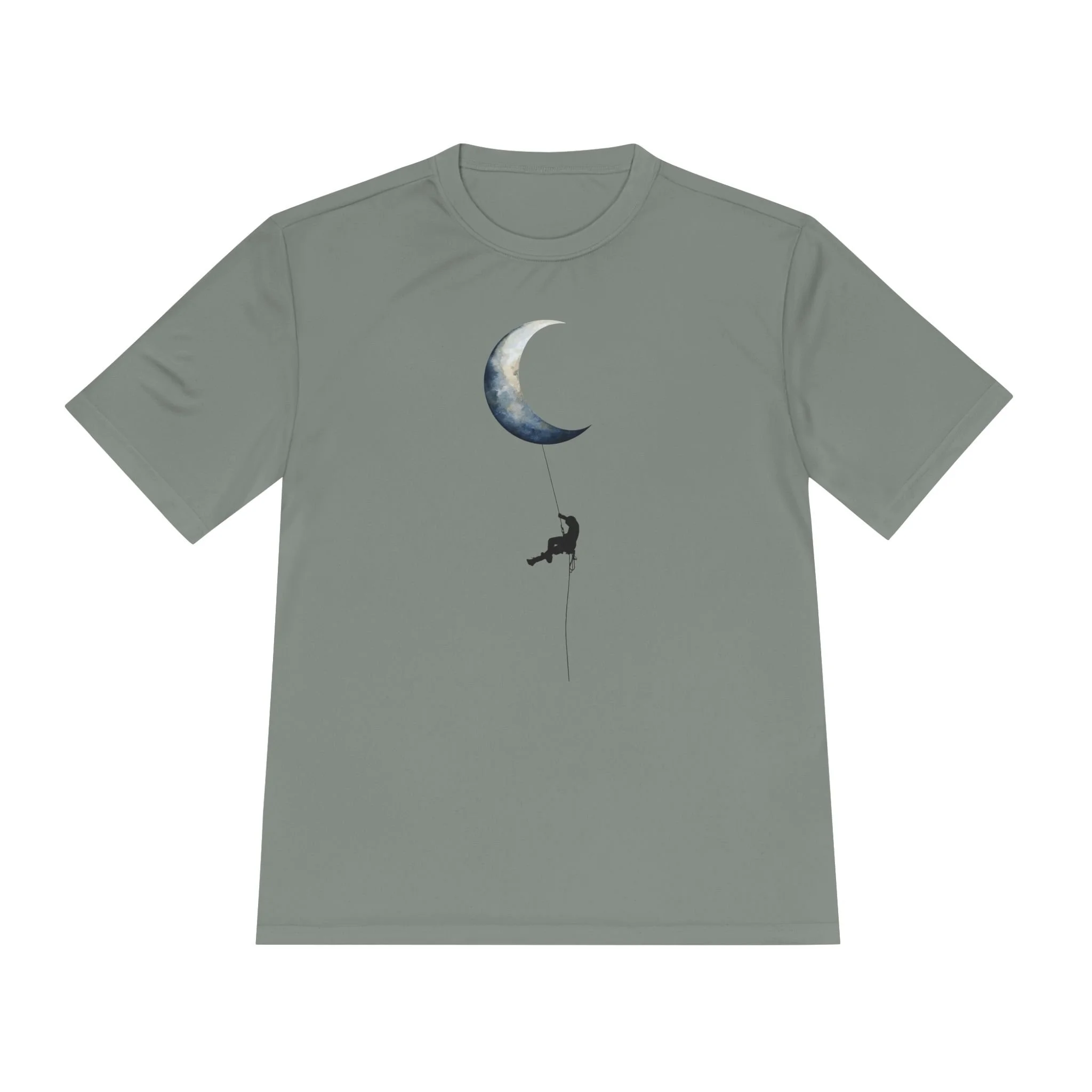 Rock Climber Crescent Moon Minimalist T-Shirt