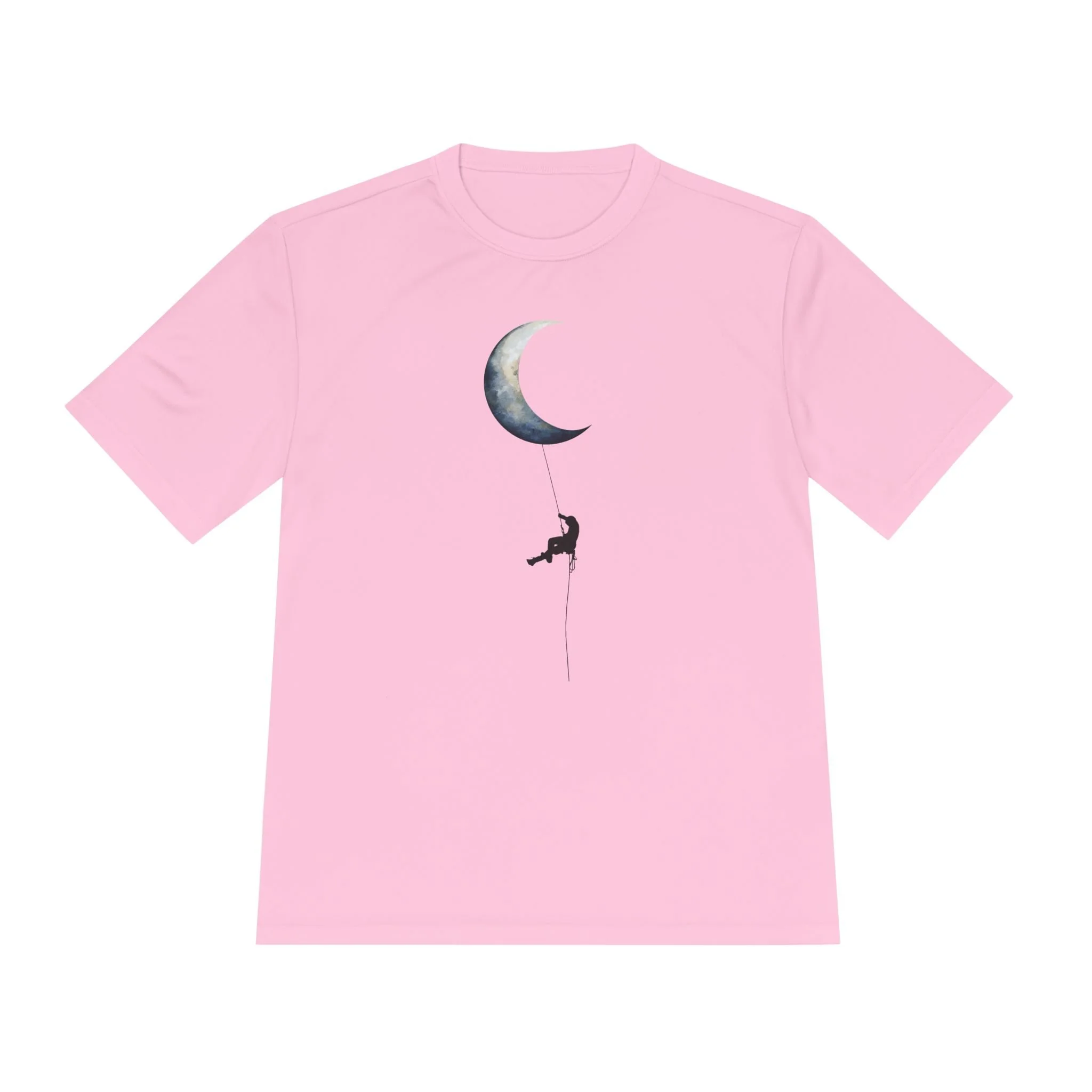Rock Climber Crescent Moon Minimalist T-Shirt
