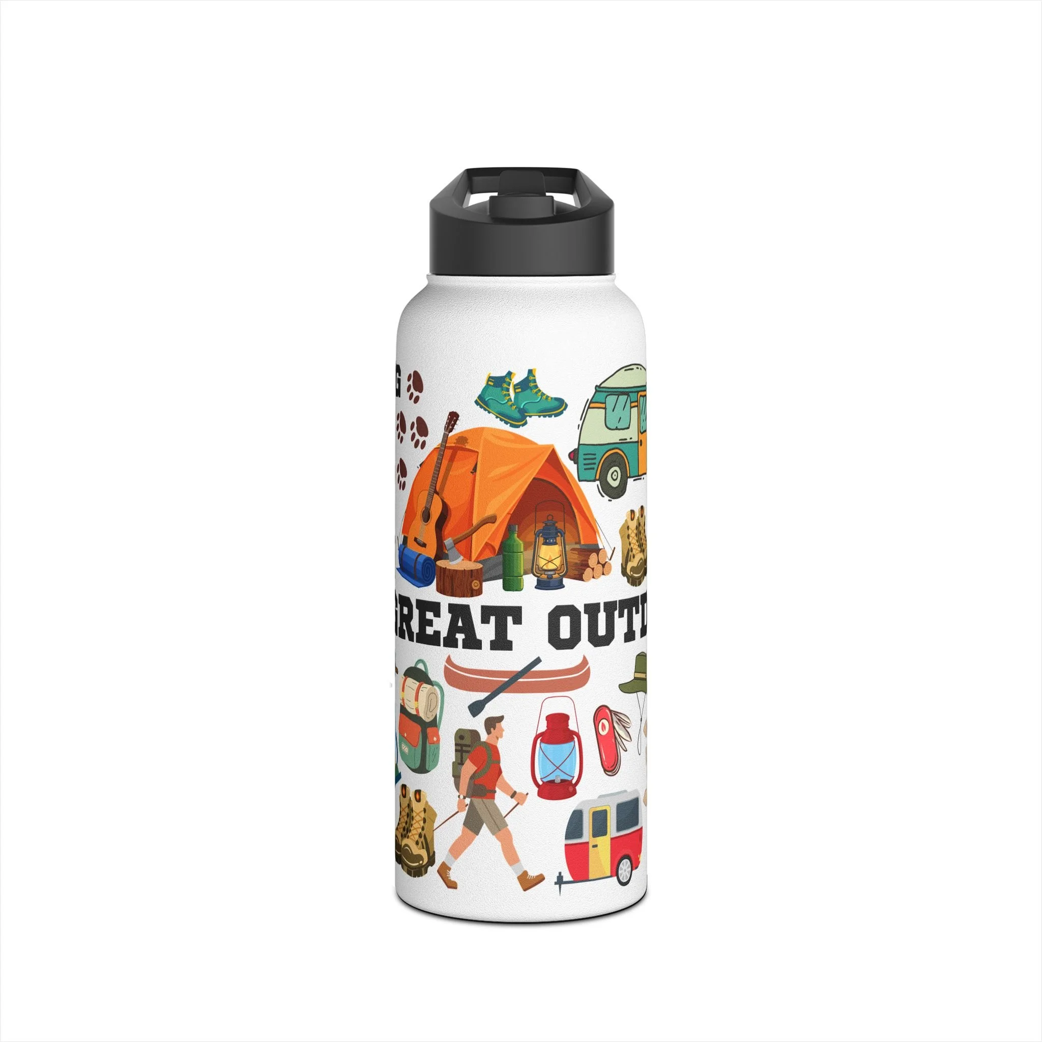 Outdoor Adventure Stainless Steel 32oz Water Bottle