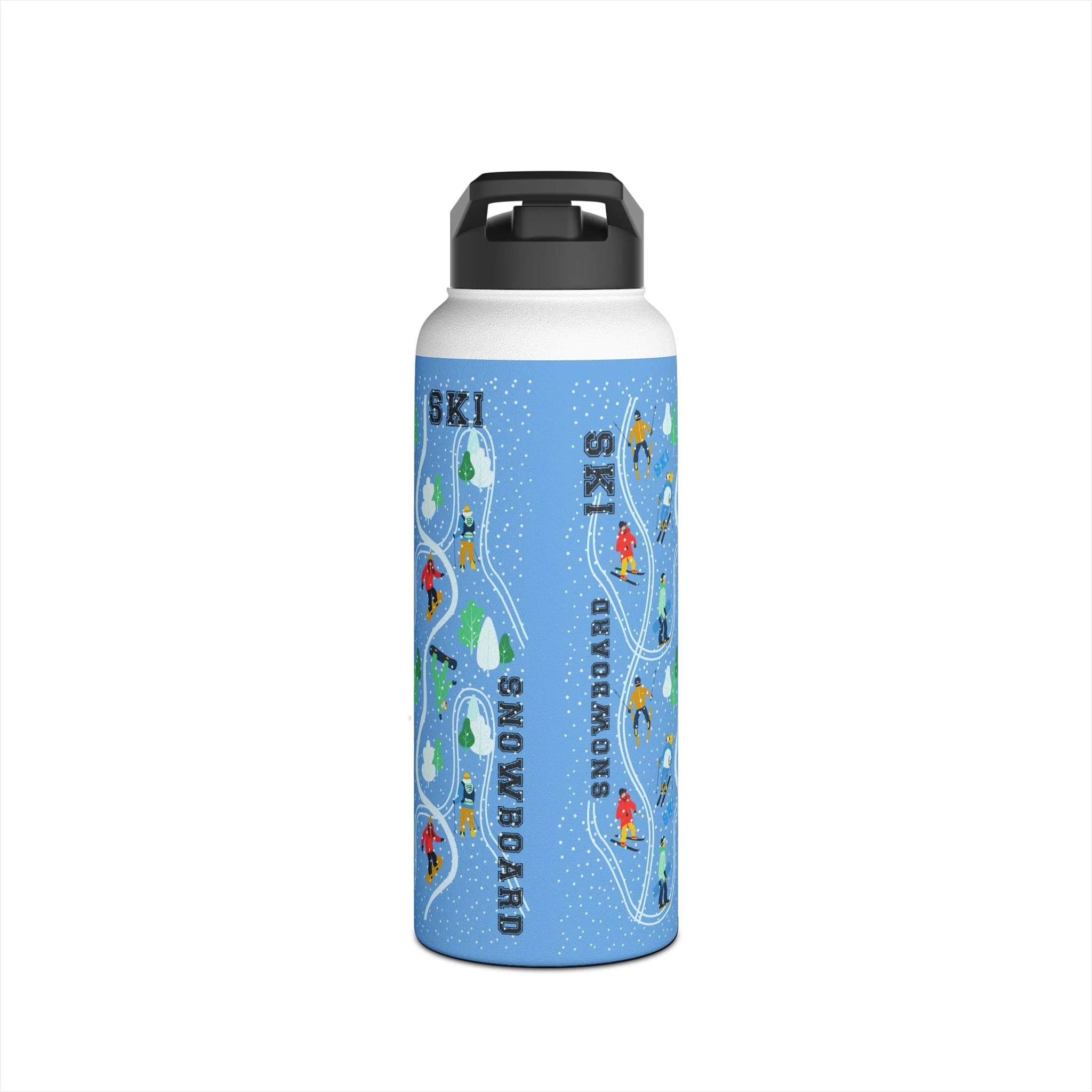 Ski Snowboard Trip Stainless Steel 32oz Water Bottle