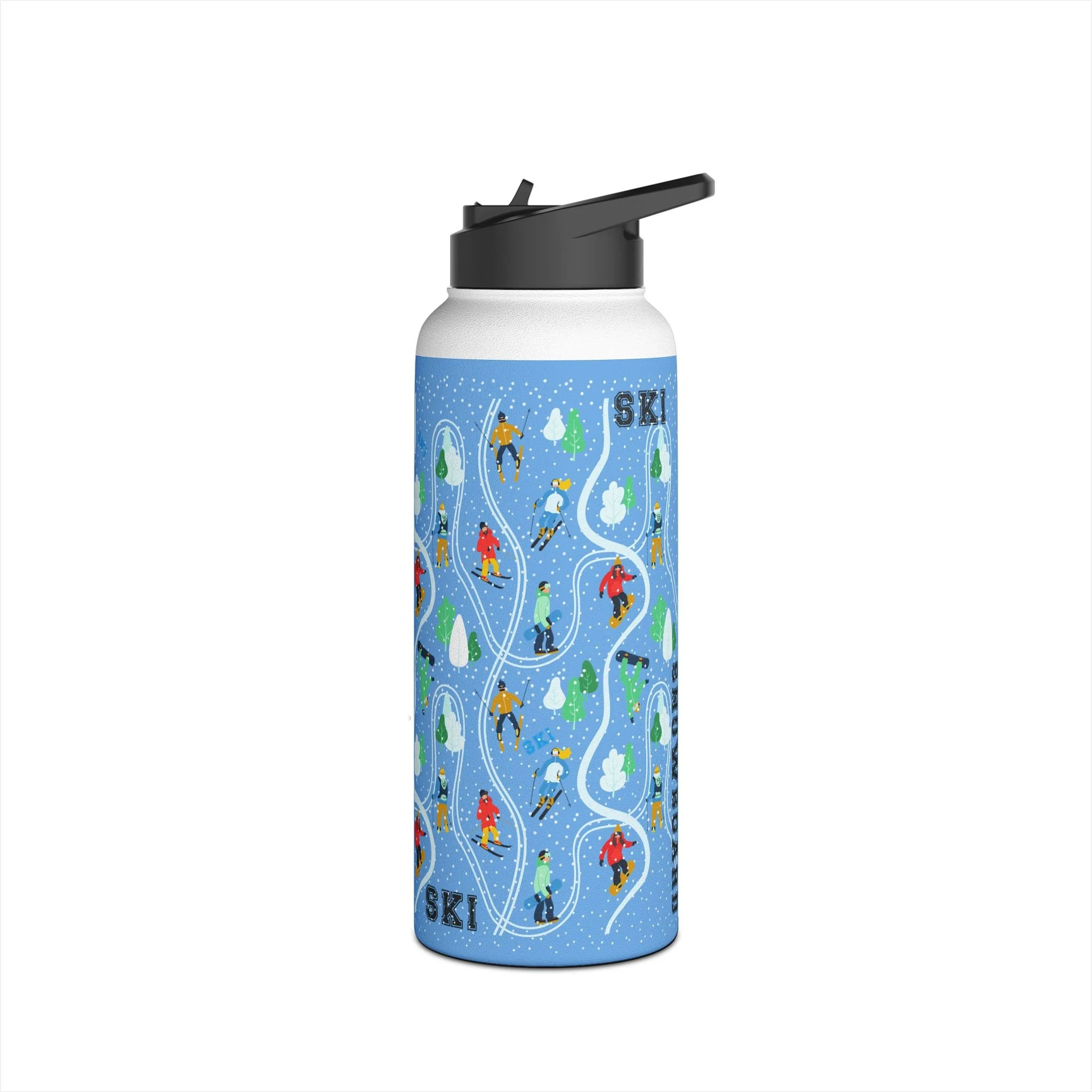 Ski Snowboard Trip Stainless Steel 32oz Water Bottle