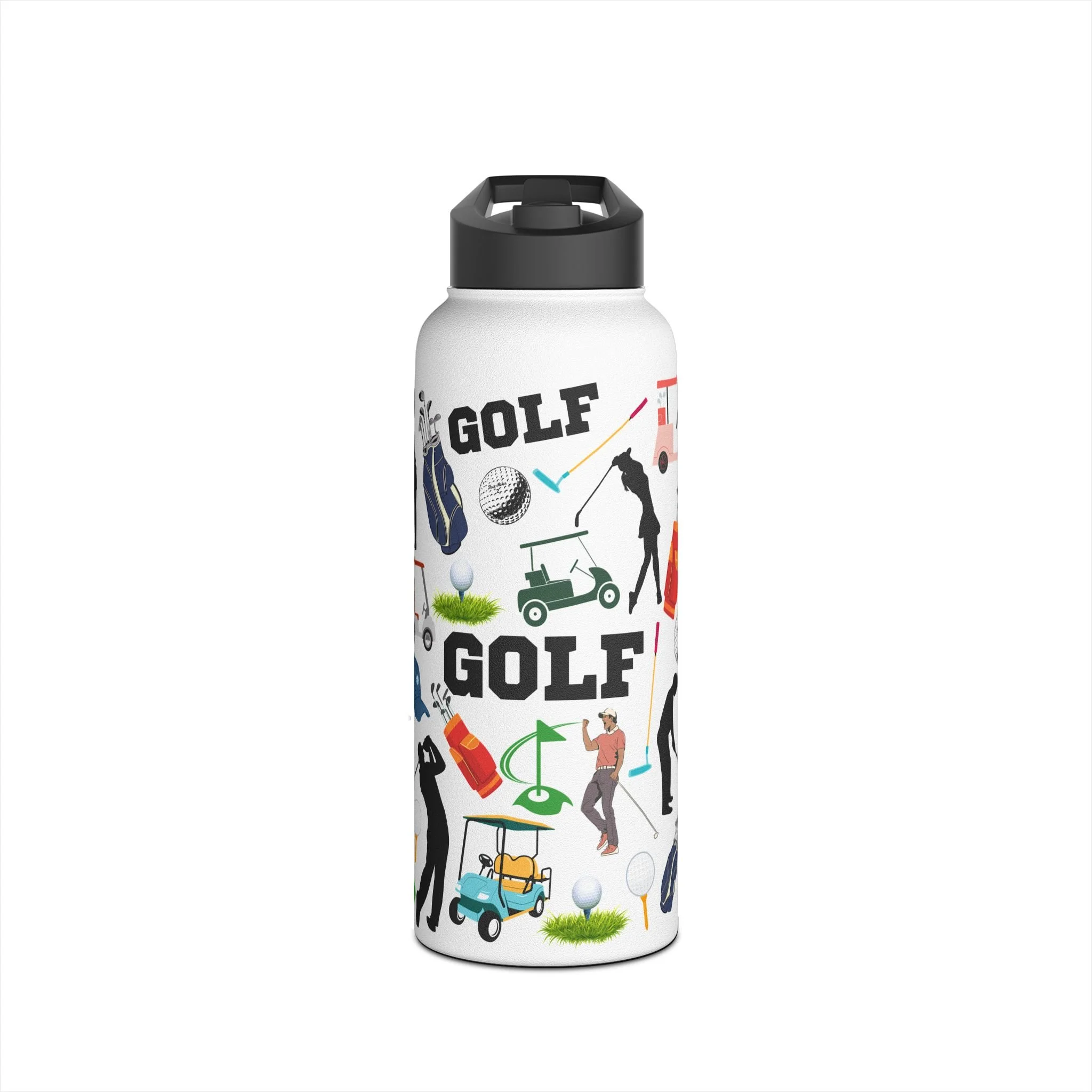 Golfing Stainless Steel Water Bottle