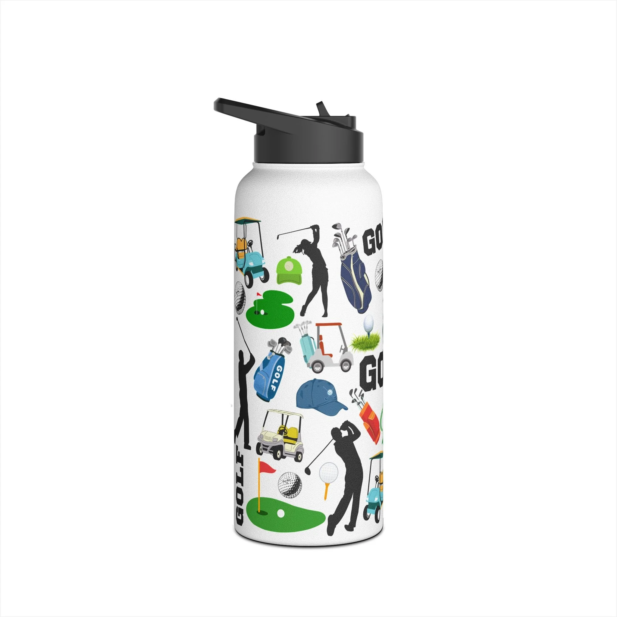 Golfing Stainless Steel Water Bottle
